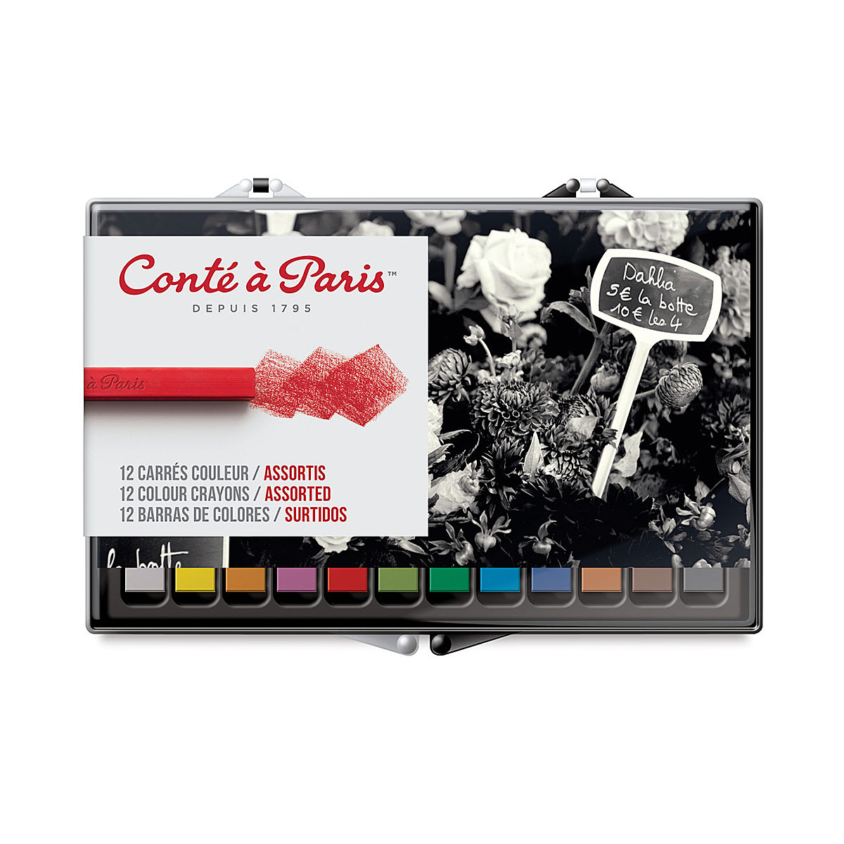 Conté à Paris Colour Pastel Carrés - Set of 12, Assorted Colors