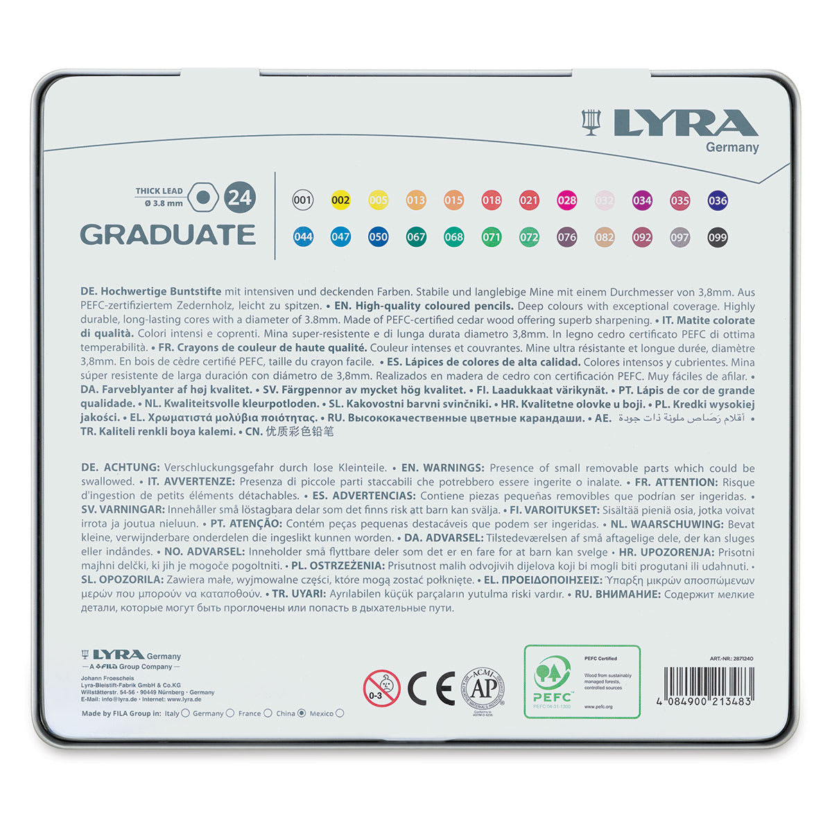 Fila Lyra Graduate Graphite Pencil In Box 12 Pcs 5B | Rapid Electronics