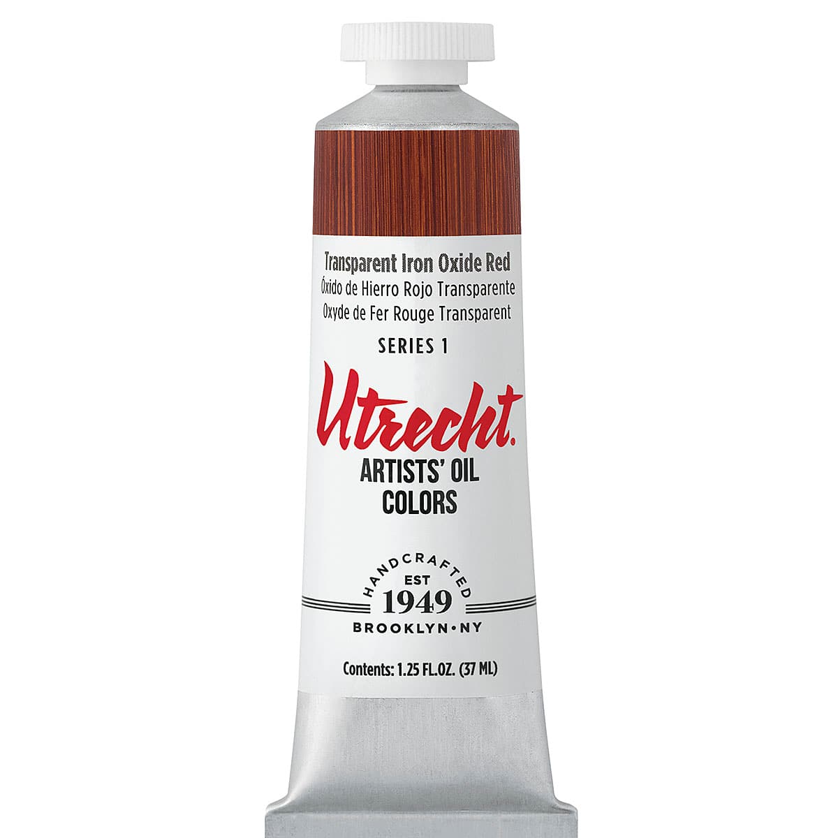 Utrecht Artists' Oil Paint - Transparent Red Oxide, 37 ml tube