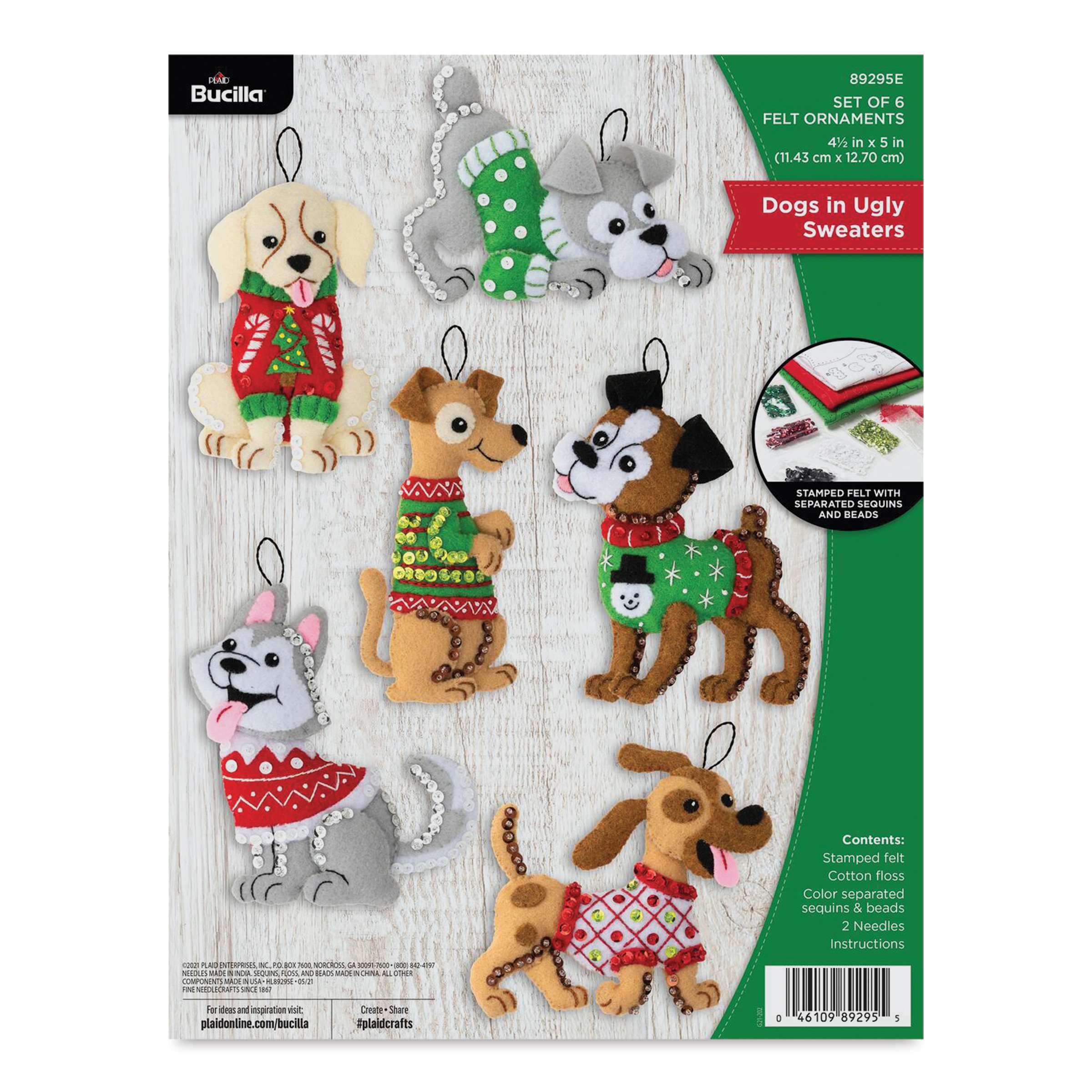 Bucilla Holiday Felt Ornament Kits