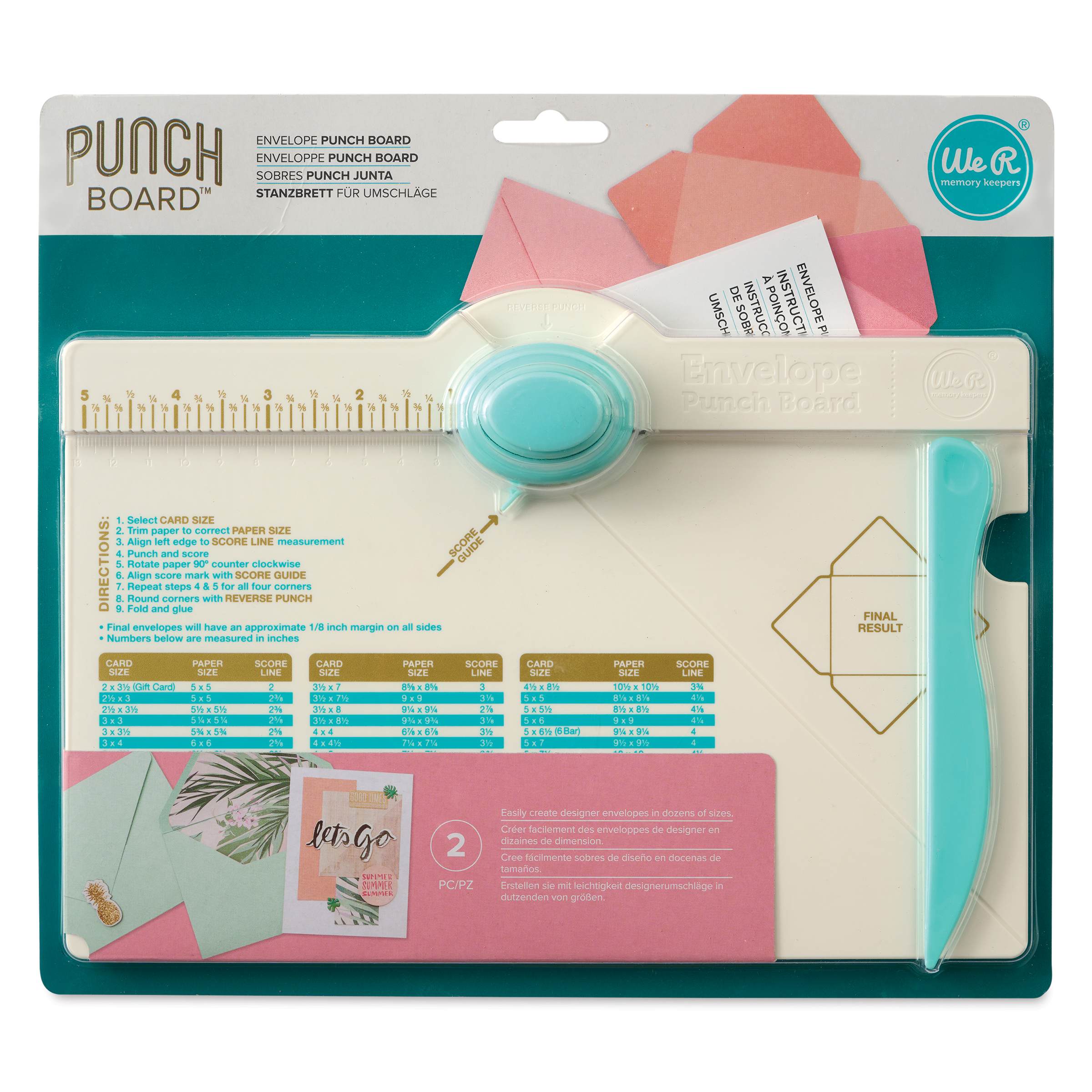 We R Memory Keepers Envelope Punch Board Template
