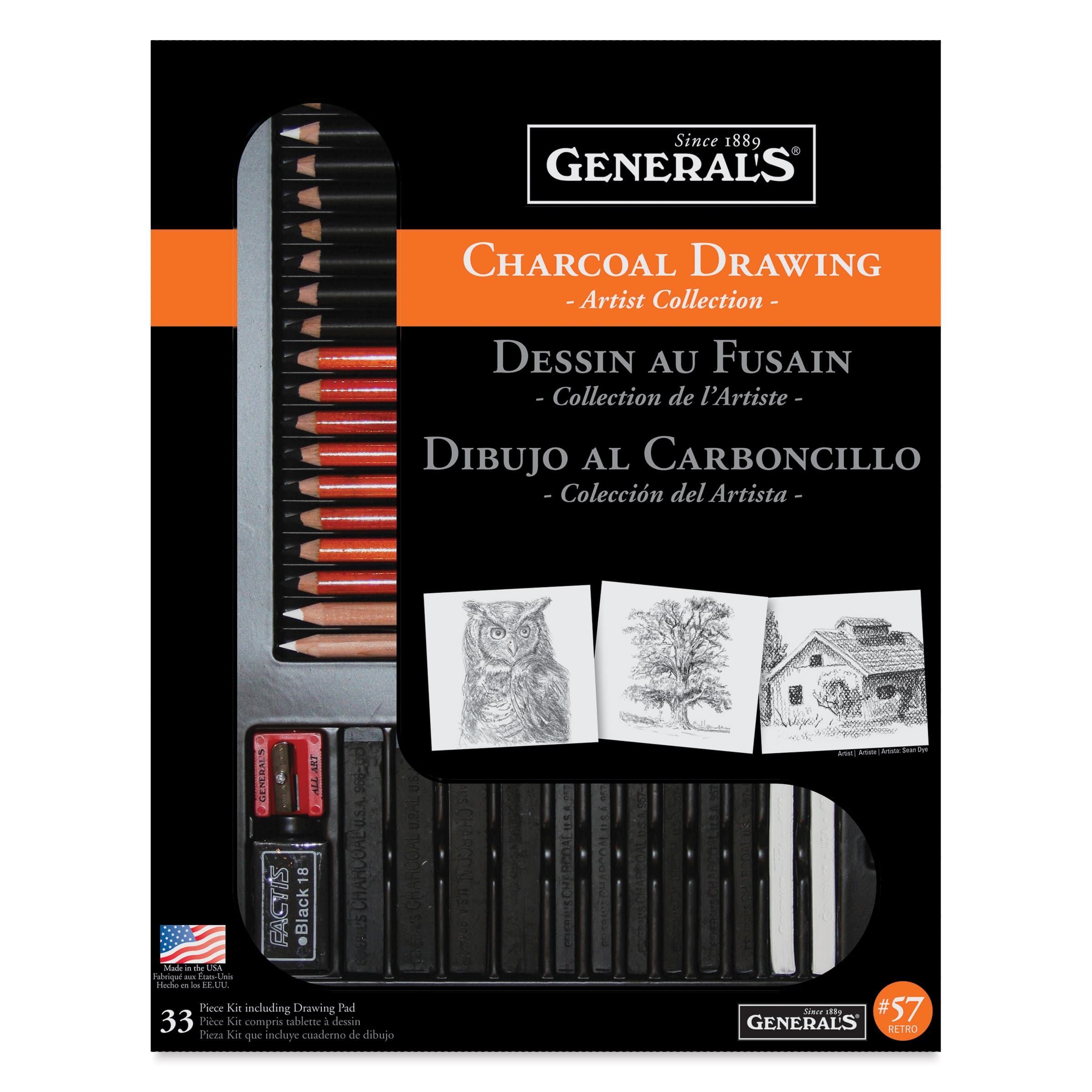 General’s Charcoal Drawing Collection Kit