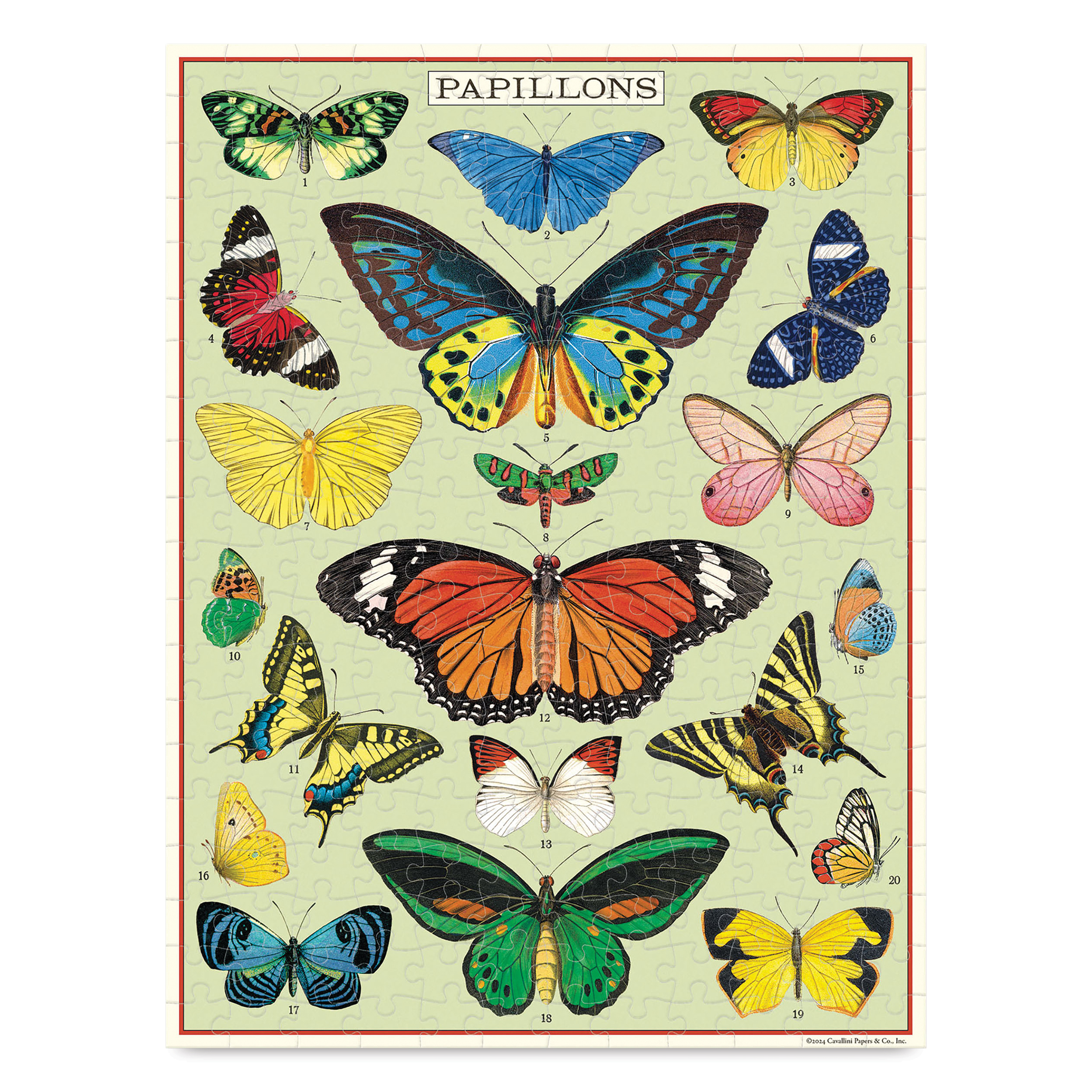 Cavallini Butterflies 240 Piece Mini Puzzle | BLICK Art Materials