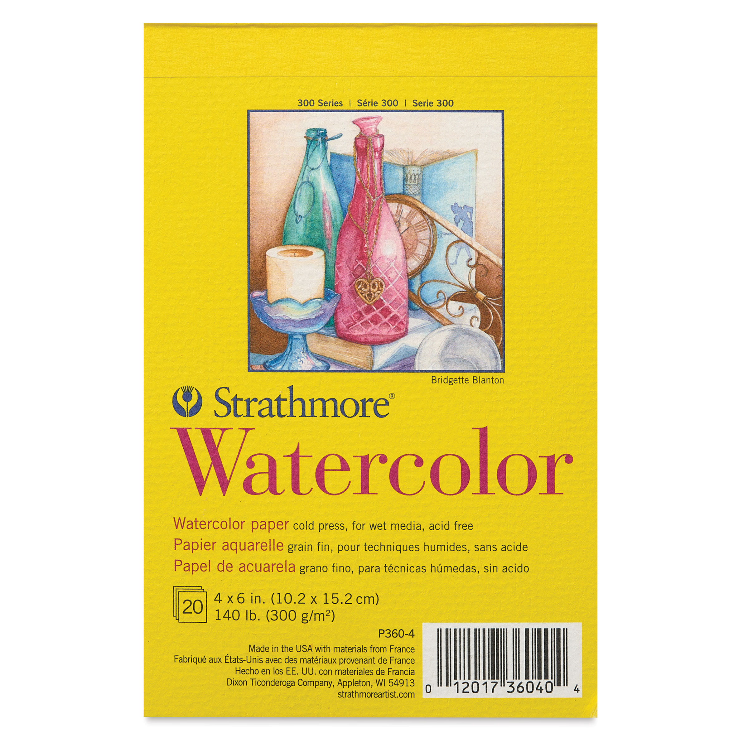 Strathmore 300 Series Watercolor Pad - 4" x 6", Cold Press, Tapebound