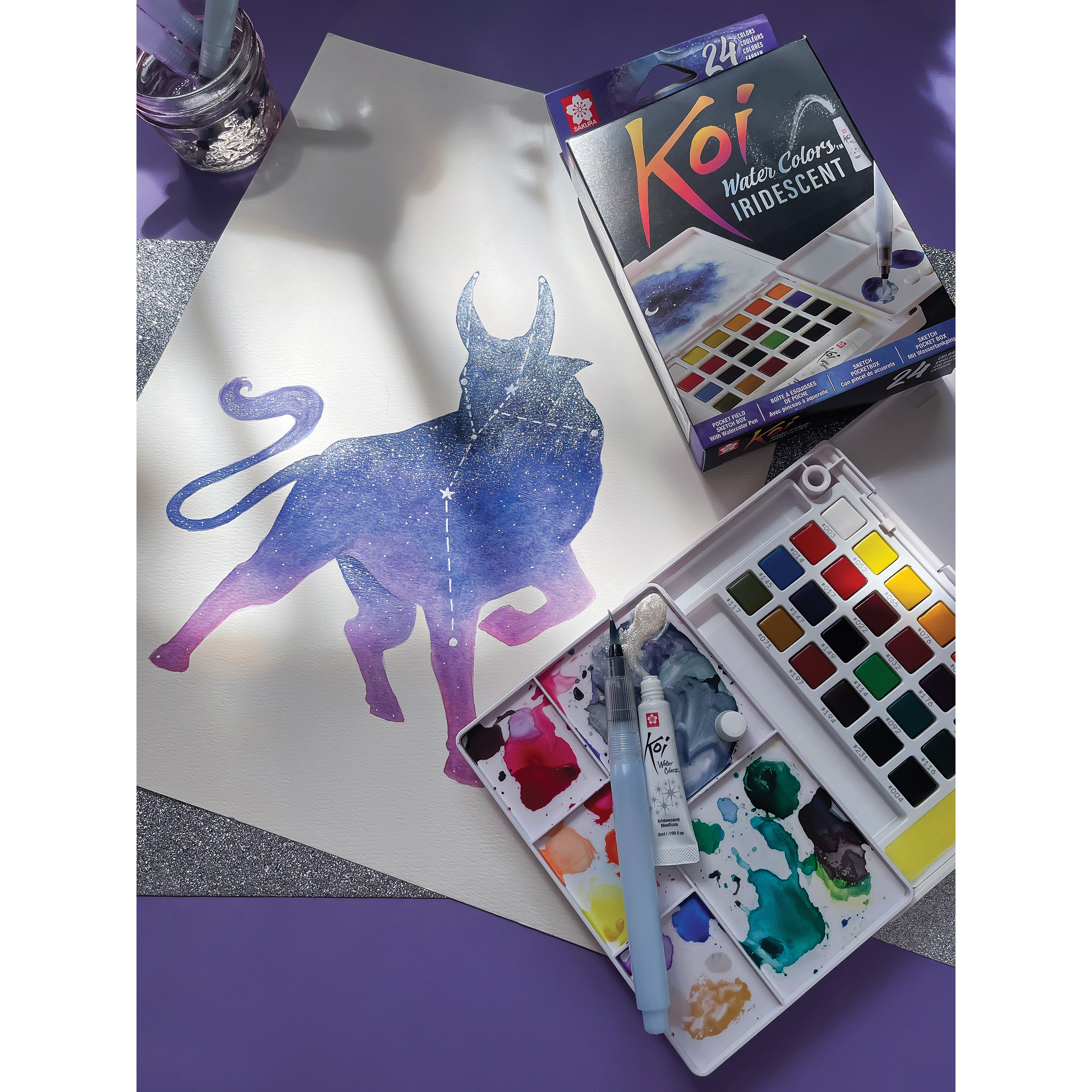 Sakura Koi Watercolor Field Sketch Box - Set of 24 | BLICK Art