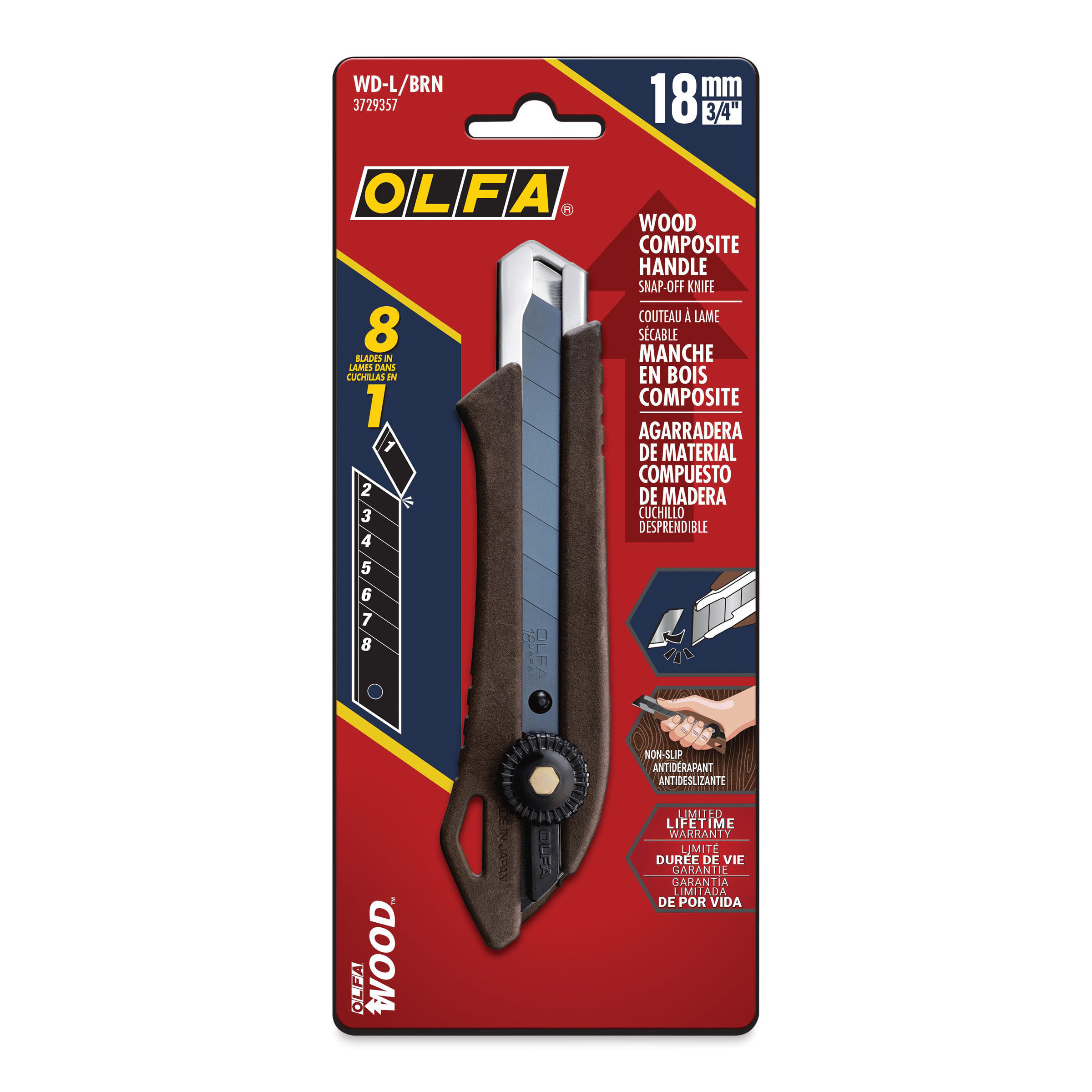 Olfa Wood Composite Ratchet Lock Utility Knife | BLICK Art Materials