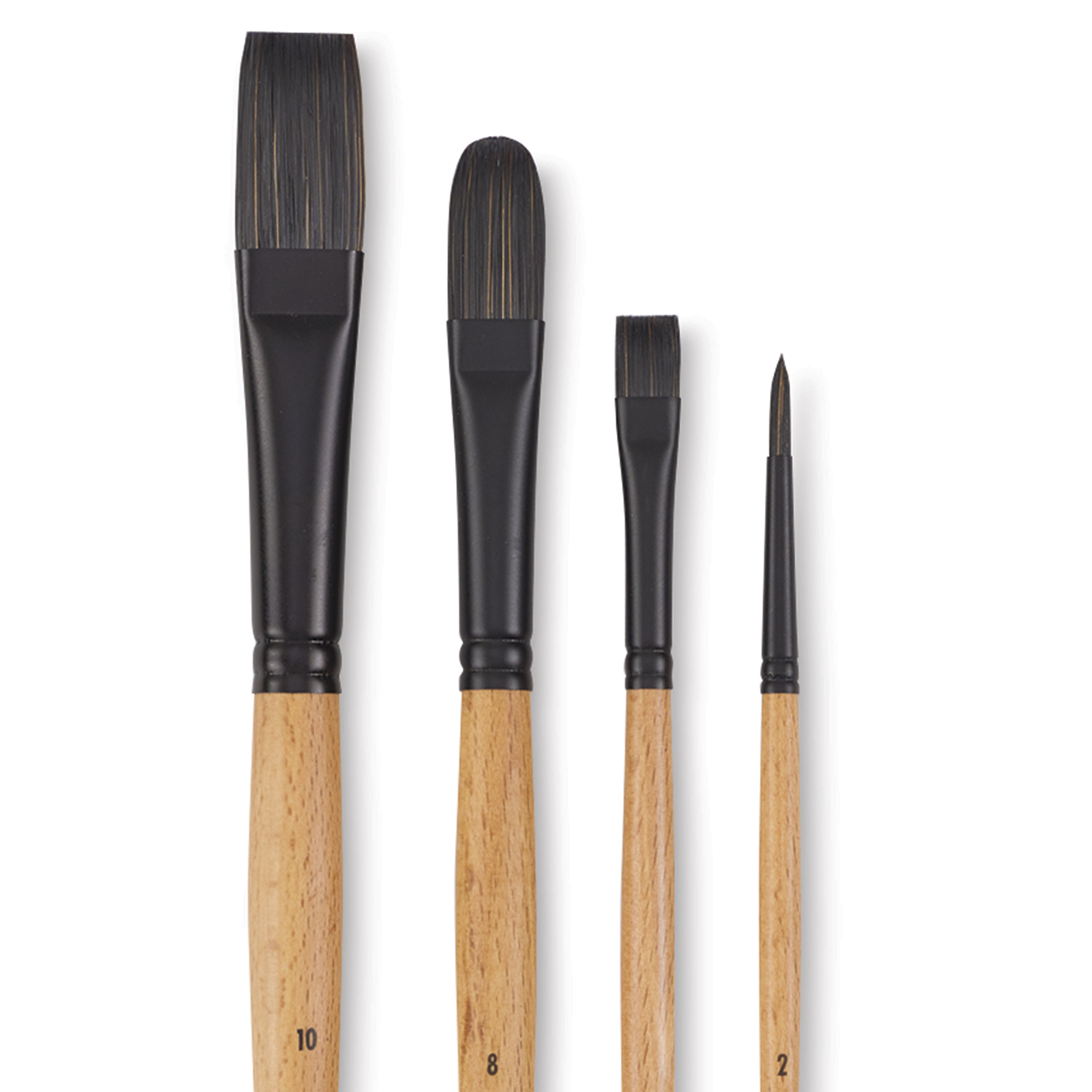 Princeton Catalyst Polytip Bristle Brushes - Blick Exclusive!, Set of 4, close-up