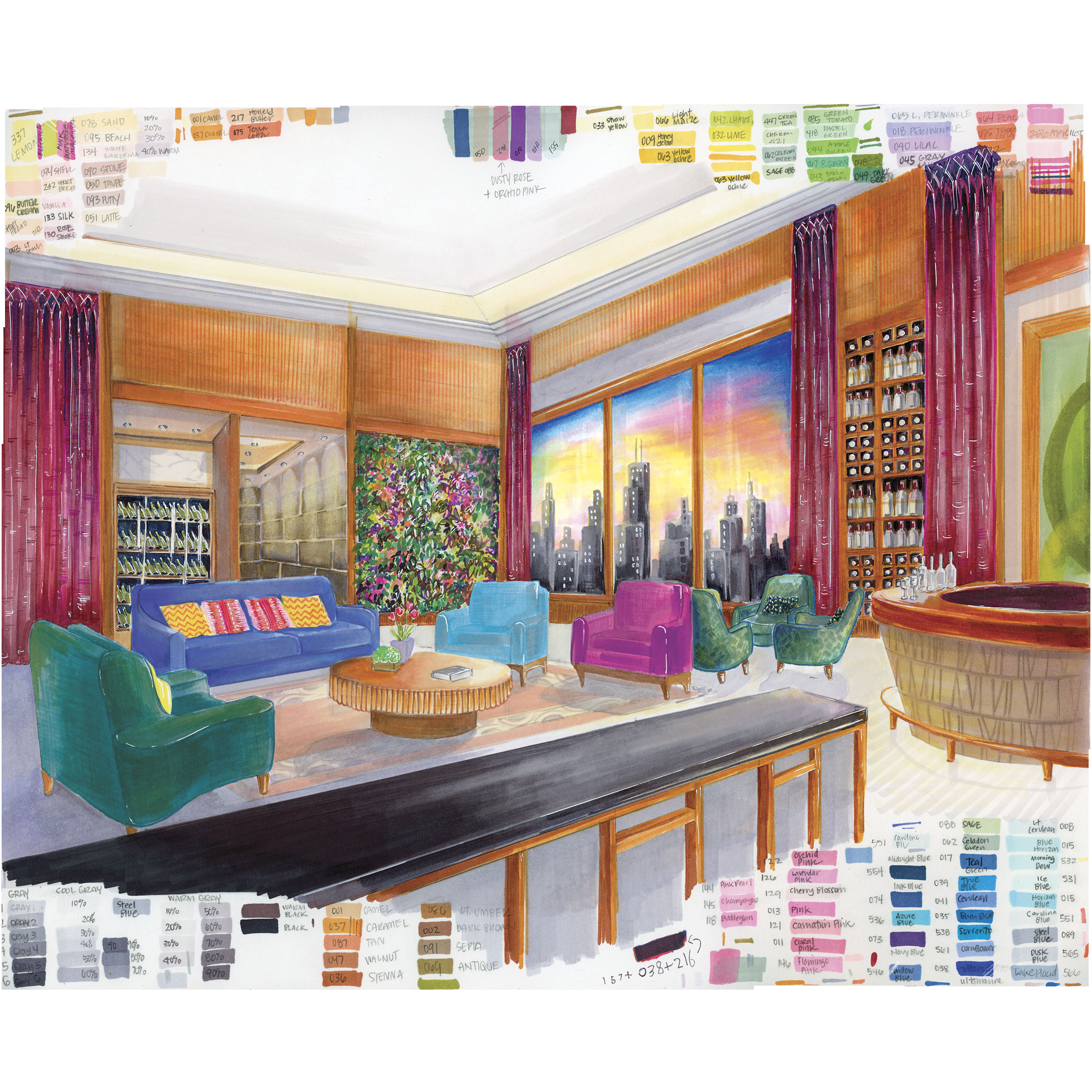 Blick Studio Double-Ended Alcohol Art Markers - Assorted Colors