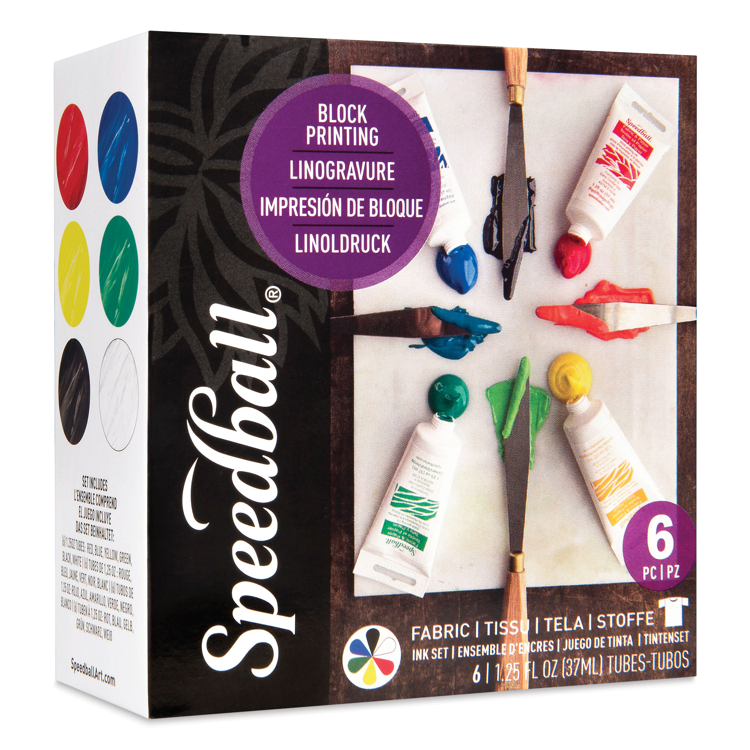 Speedball Fabric and Paper Block Printing Inks and Set