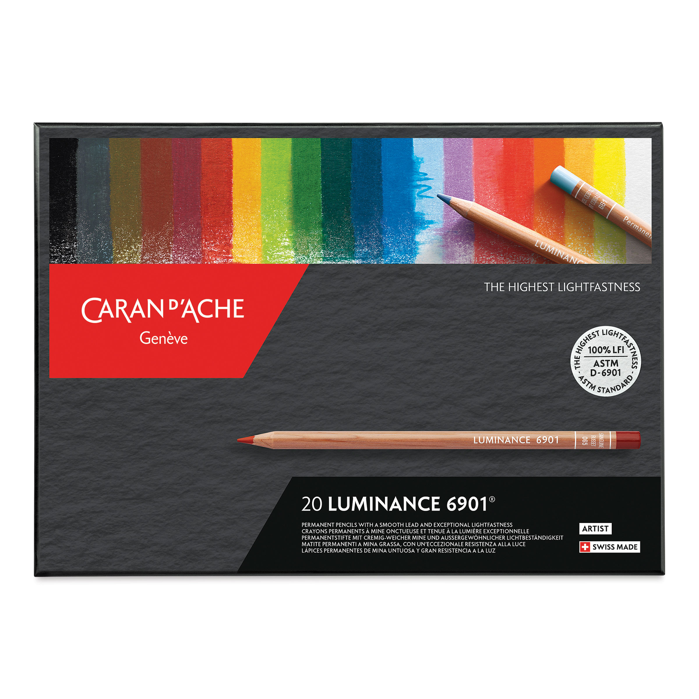 Luminance Colored Pencil Set - Assorted Colors, Set of 20| Utrecht
