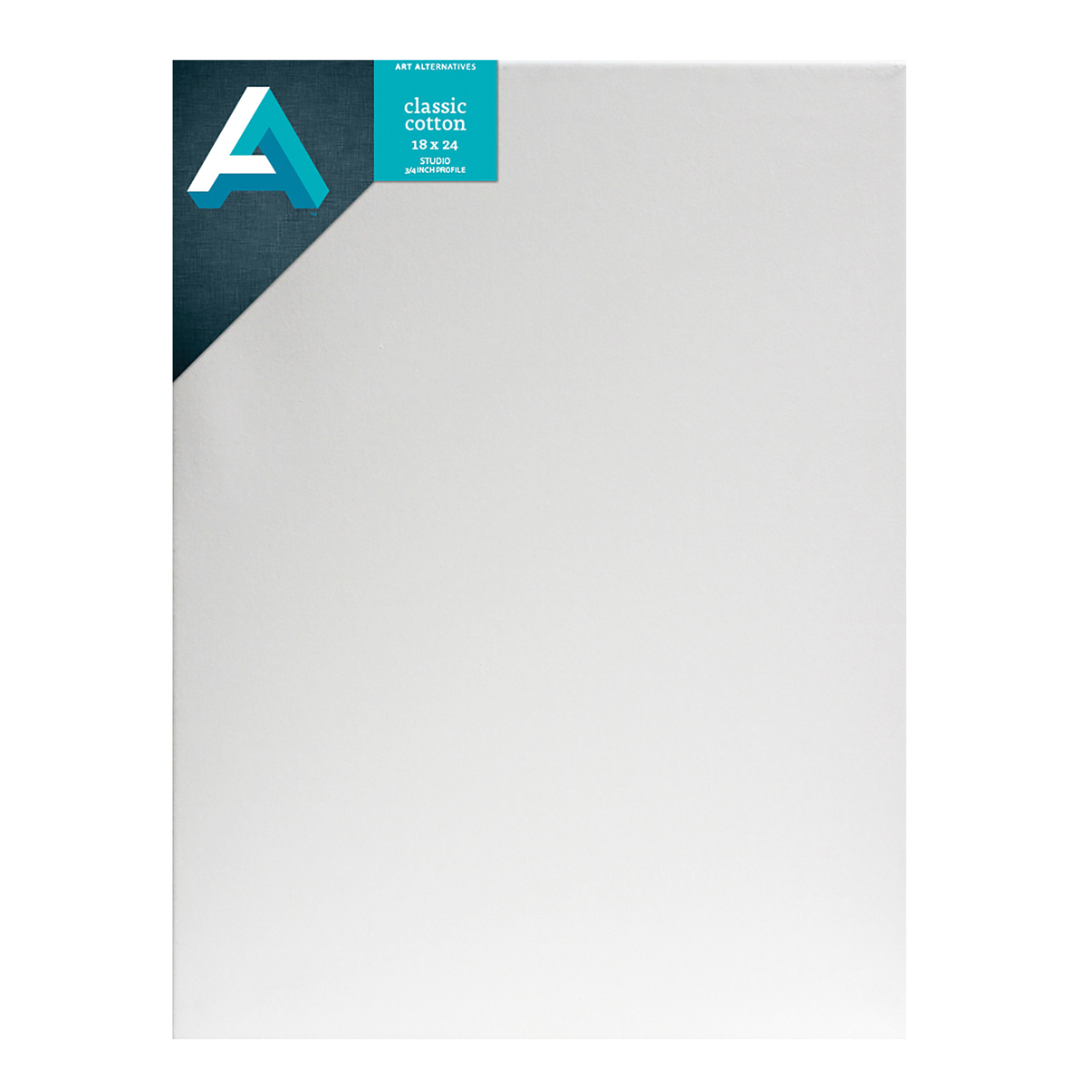 Art Alternatives Classic Cotton Stretched Canvas, Studio, .75 in Profile, 18 in x 24 in