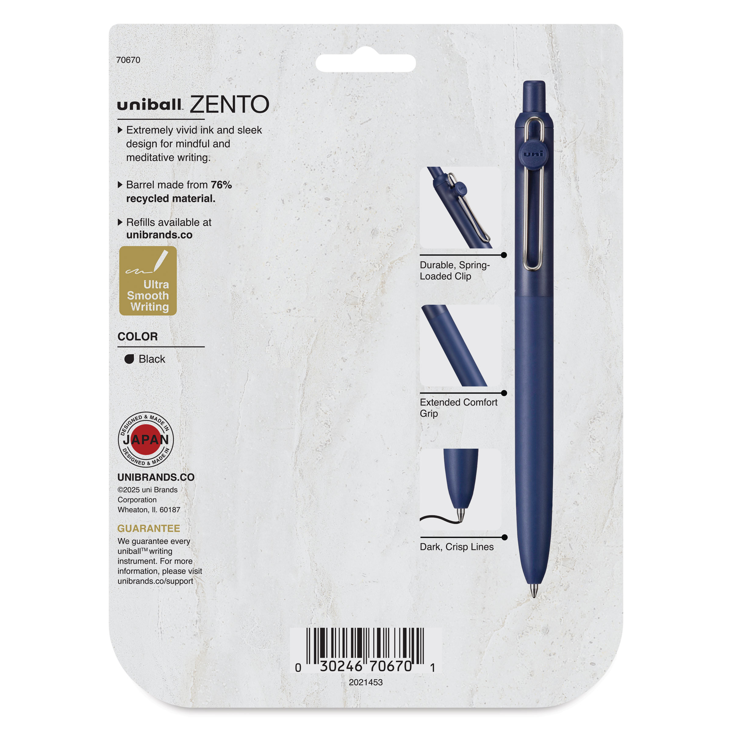 Uni-Ball Zento Gel Pens - Set of 8, Harmony, 0.7 mm | BLICK Art