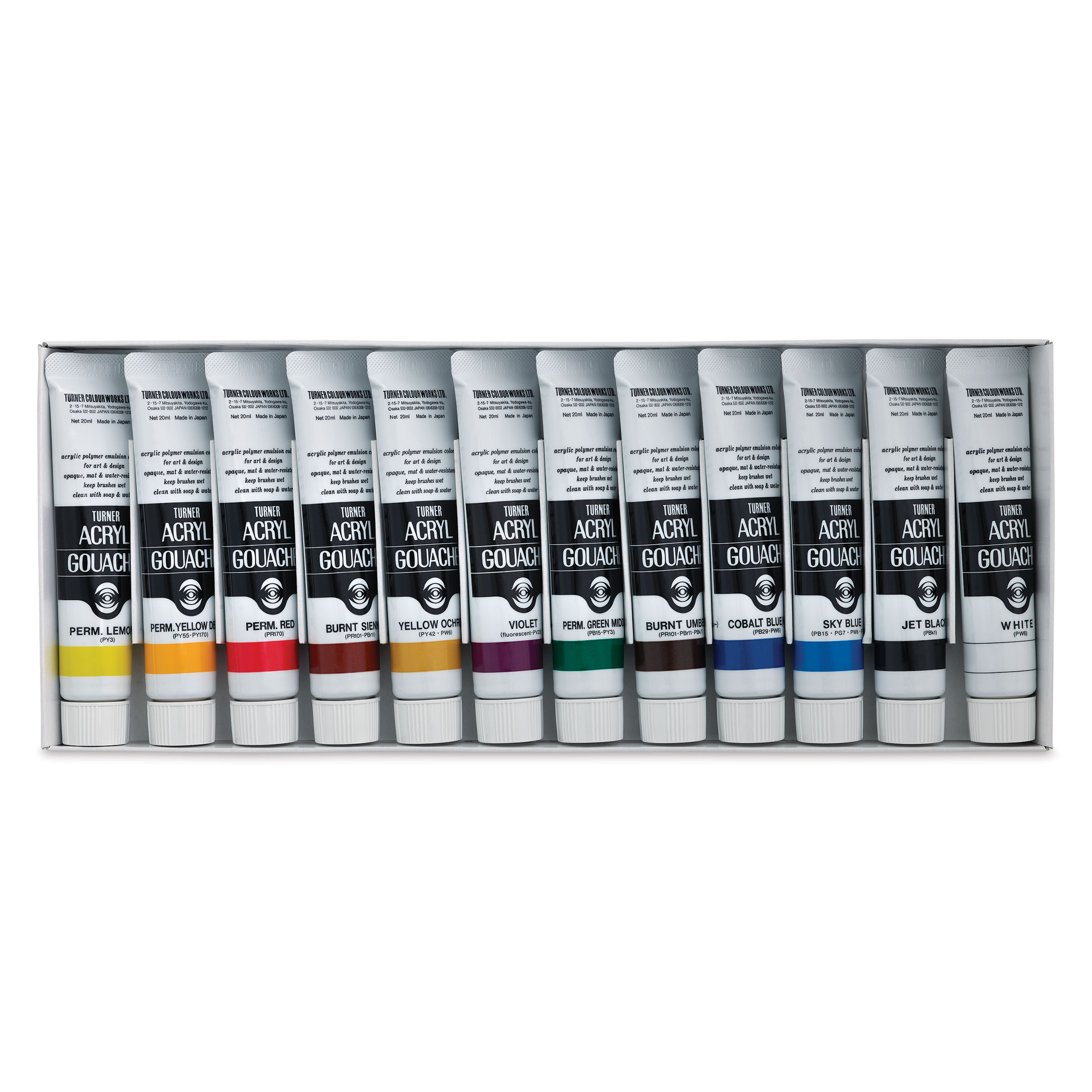 Acryl gouache set 24 kleuren | Turner | Gratis Verzending