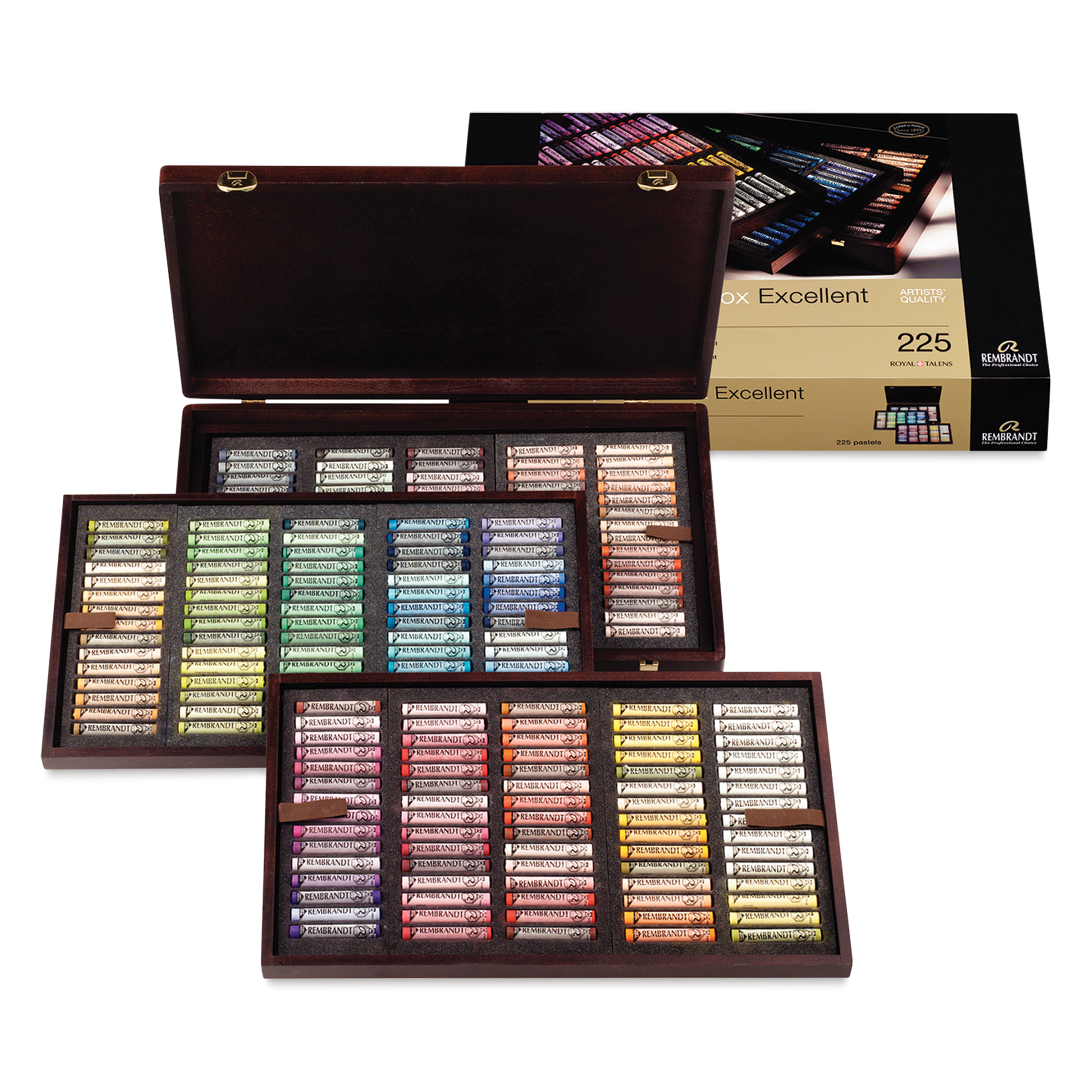 Rembrandt Soft Pastel Set - Set of 220, Assorted Colors, Wood Box