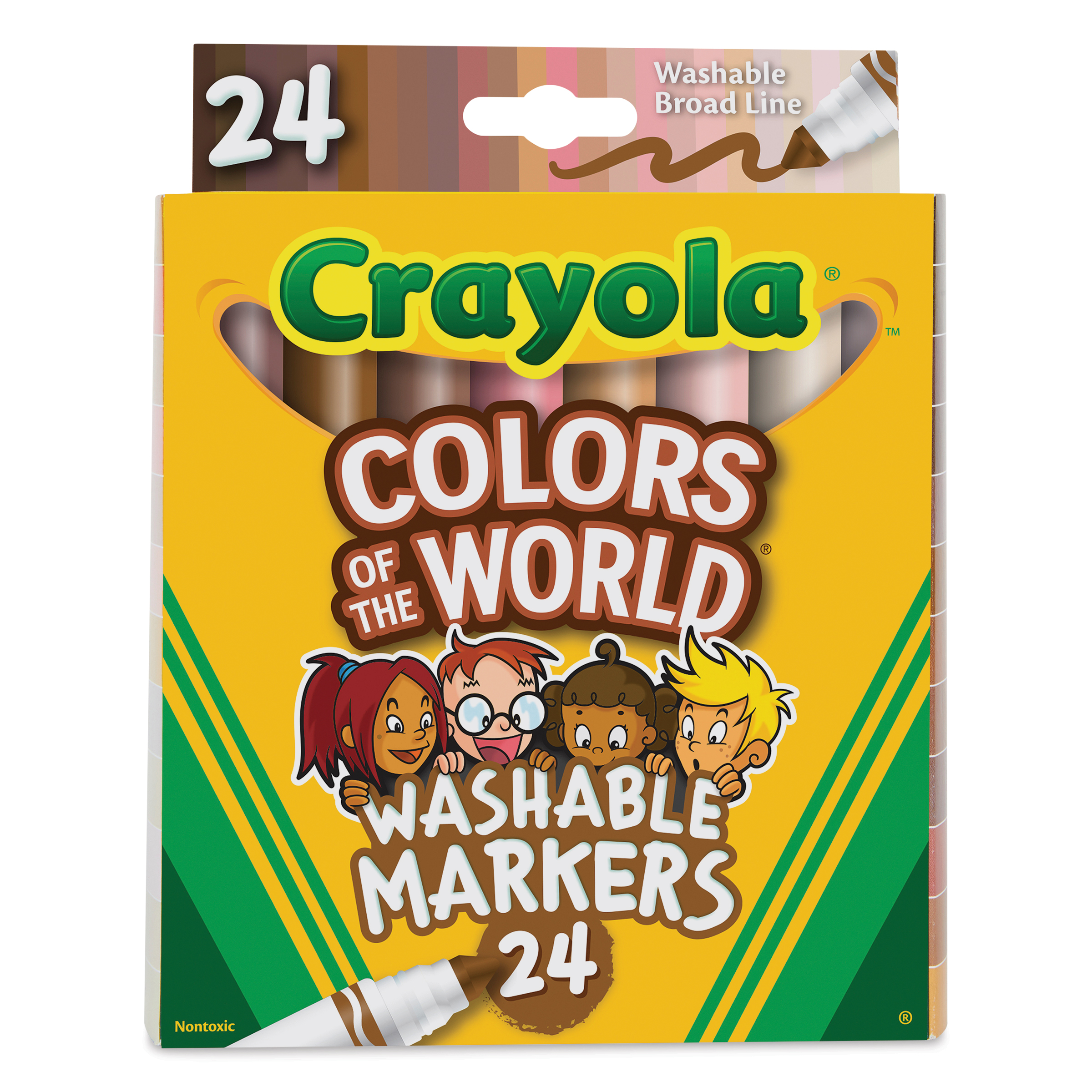 Crayola Colors of the World Markers - Set of 24, front of packaging