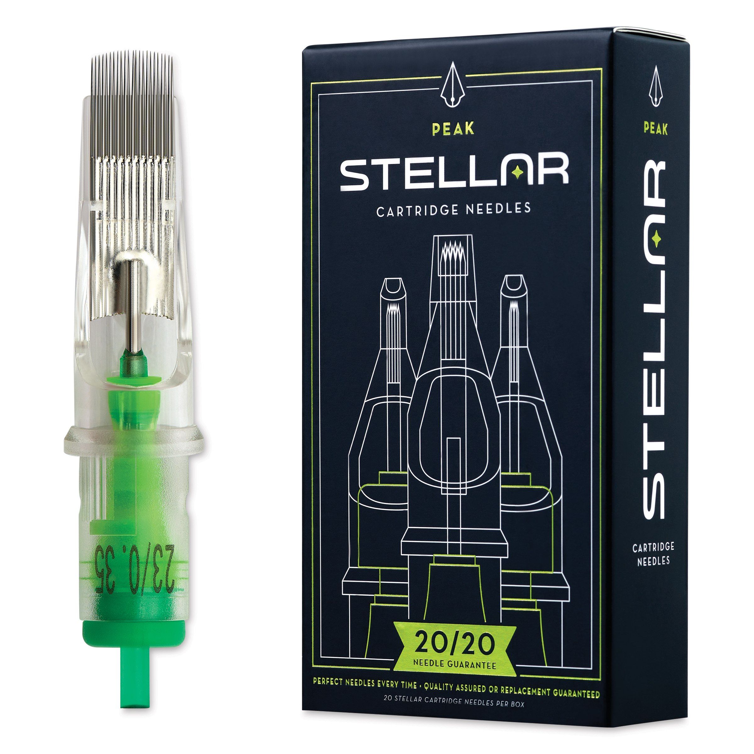 Peak Stellar Curved Magnum Long Taper Tattoo Needle Cartridges
