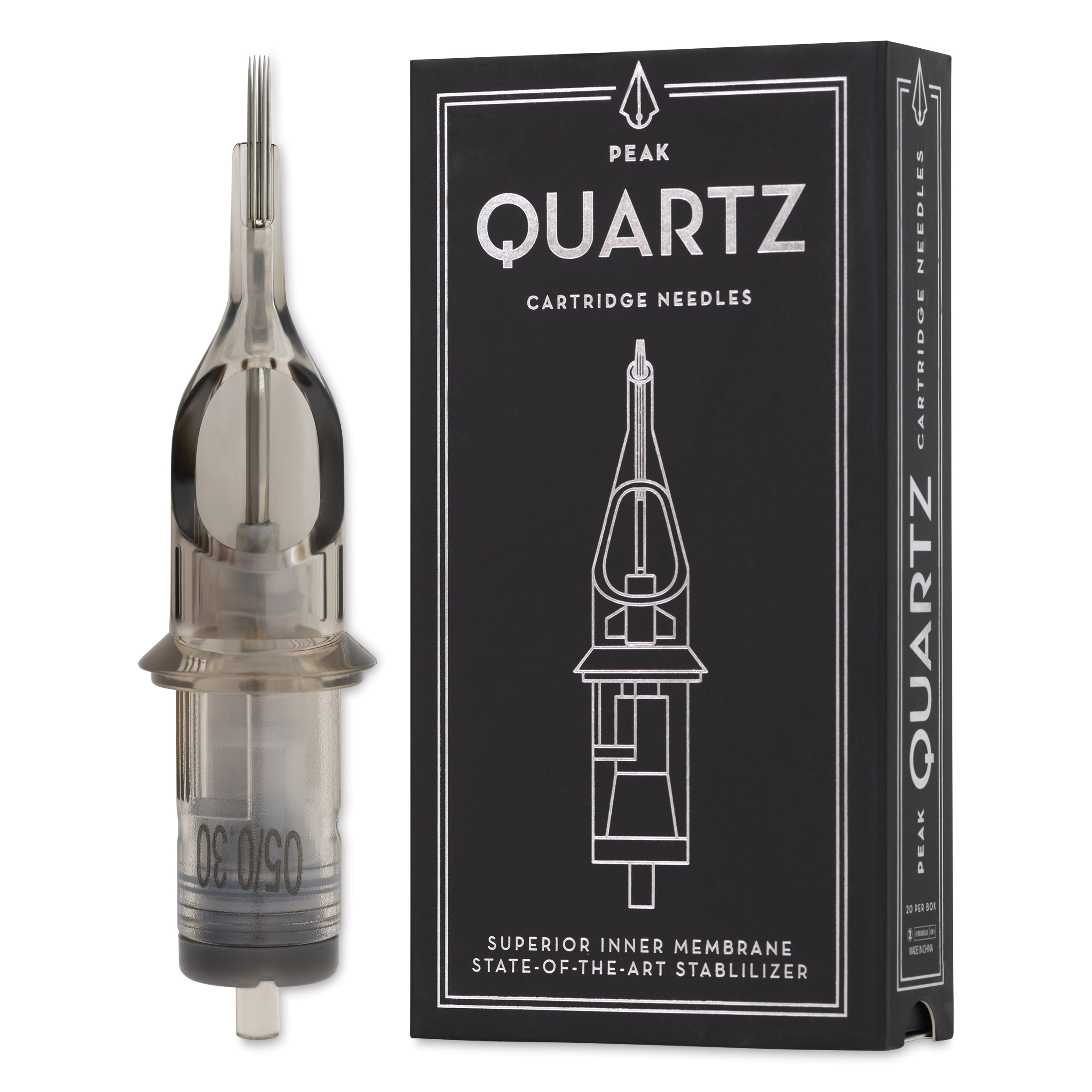 Peak Quartz Curved Magnum Medium Taper Tattoo Needle Cartridges