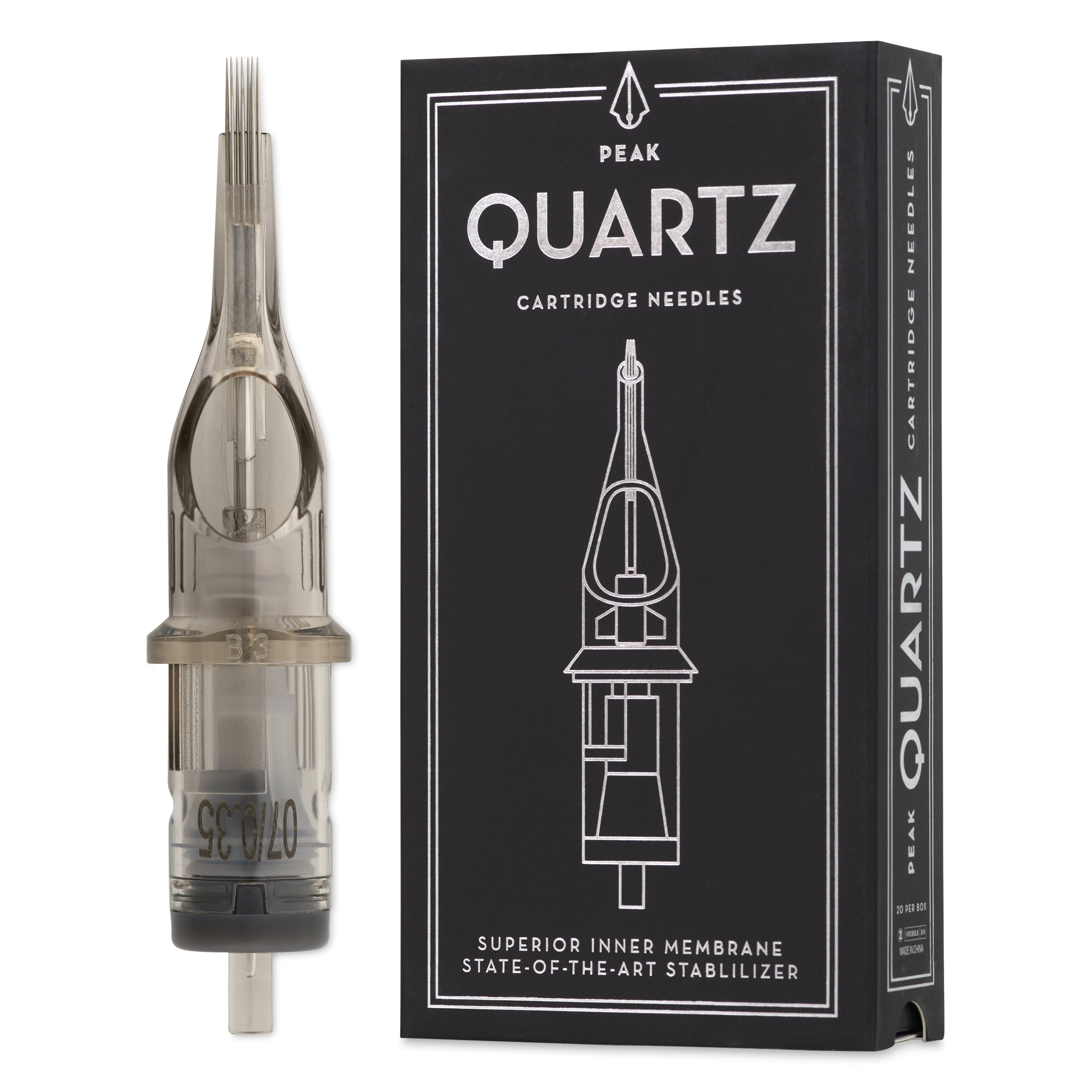 Peak Quartz Magnum Long Taper Tattoo Needle Cartridges