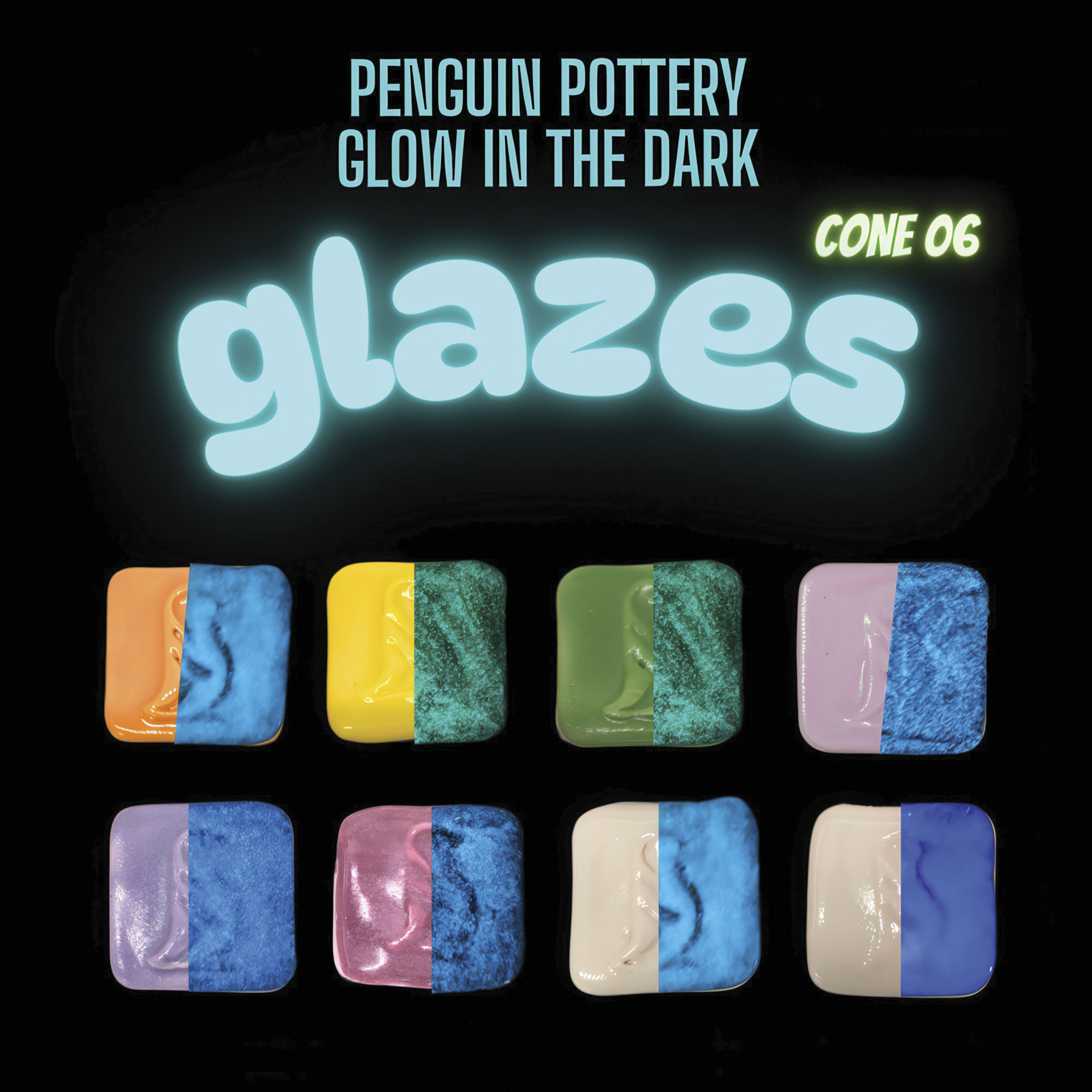 Penguin Pottery Glow in the Dark Glazes | BLICK Art Materials