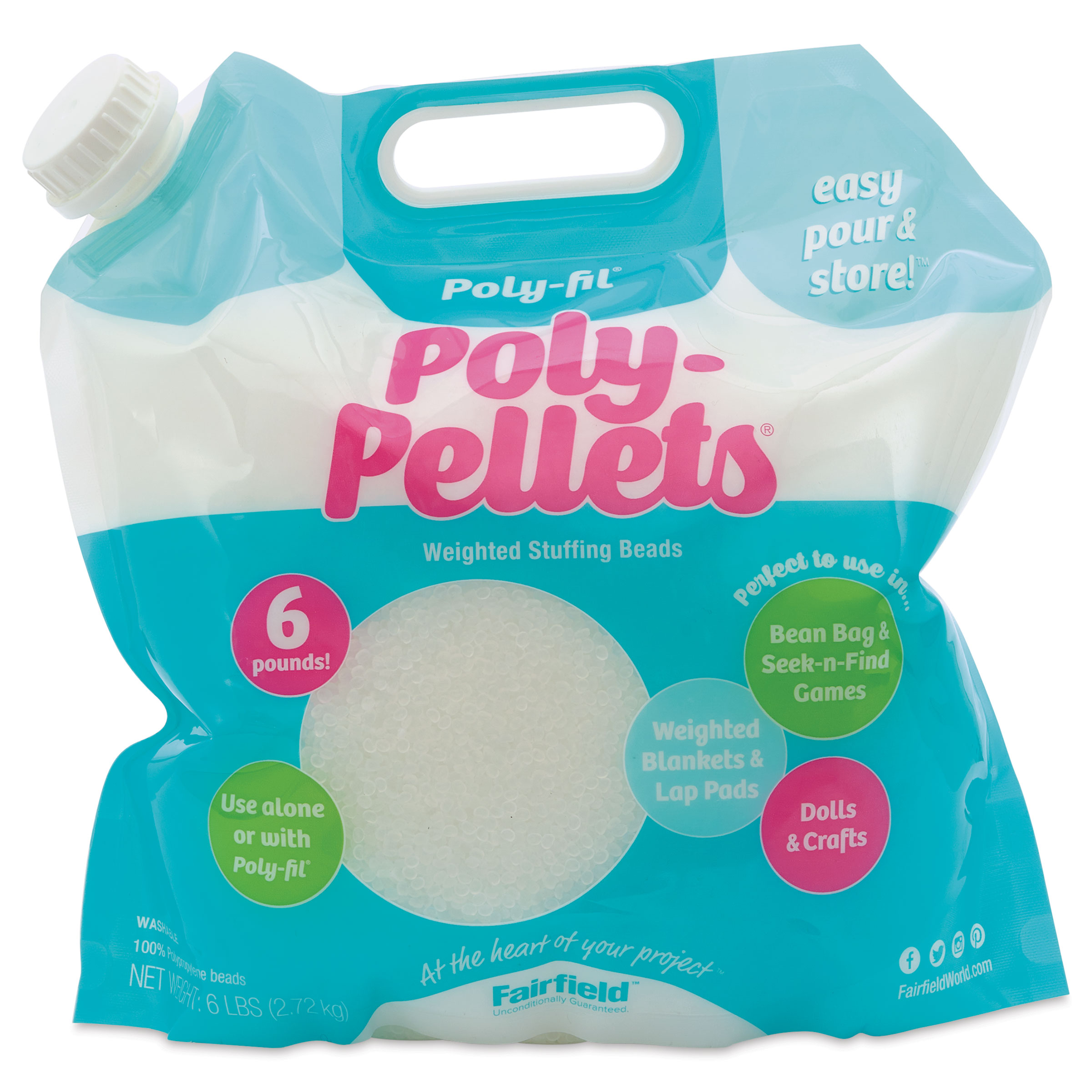 10 Lb Poly Pellets - Weighted Stuffing Beads For Bean Bags, Stuffed Animals & Crafts