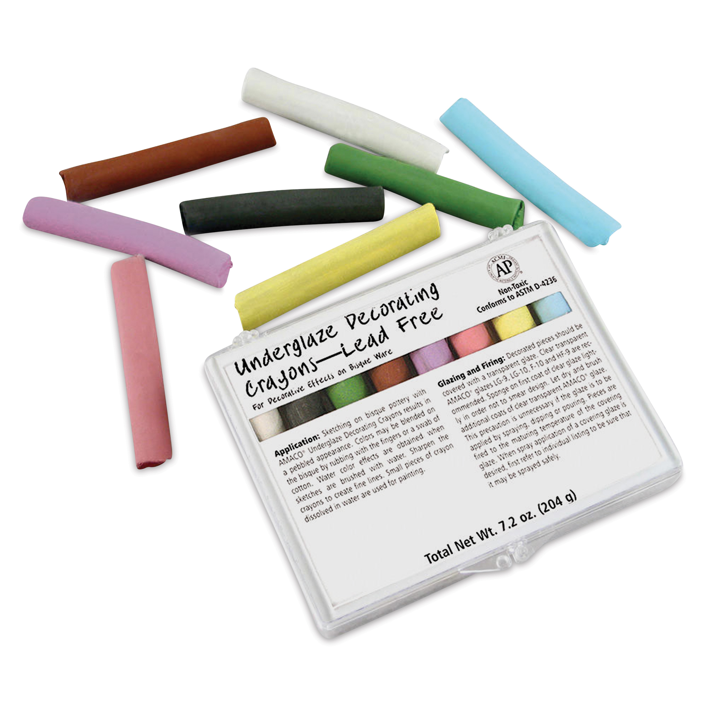 Amaco Lead Free Underglaze Chalk Crayons