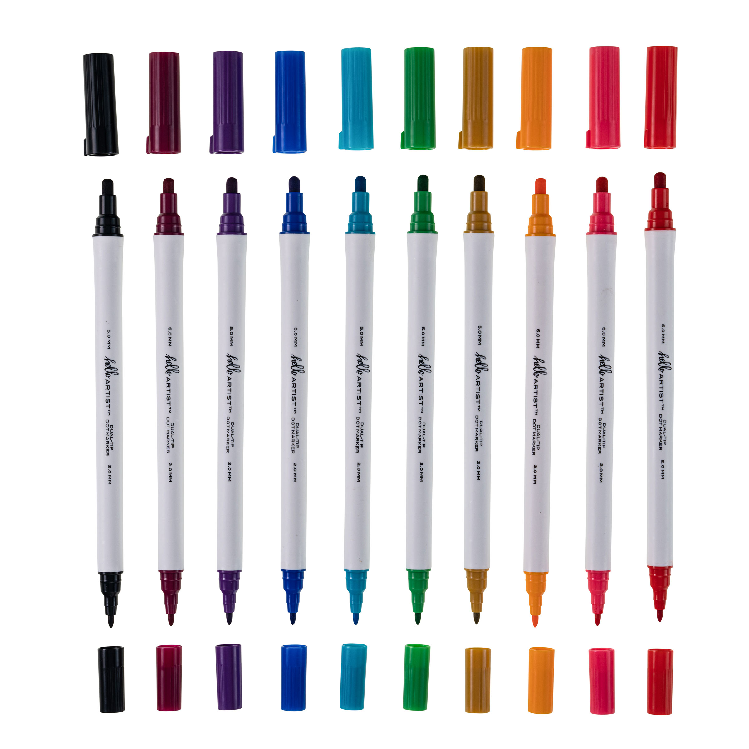 Hello Artist! Dual-Ended Dot Markers - Set of 10