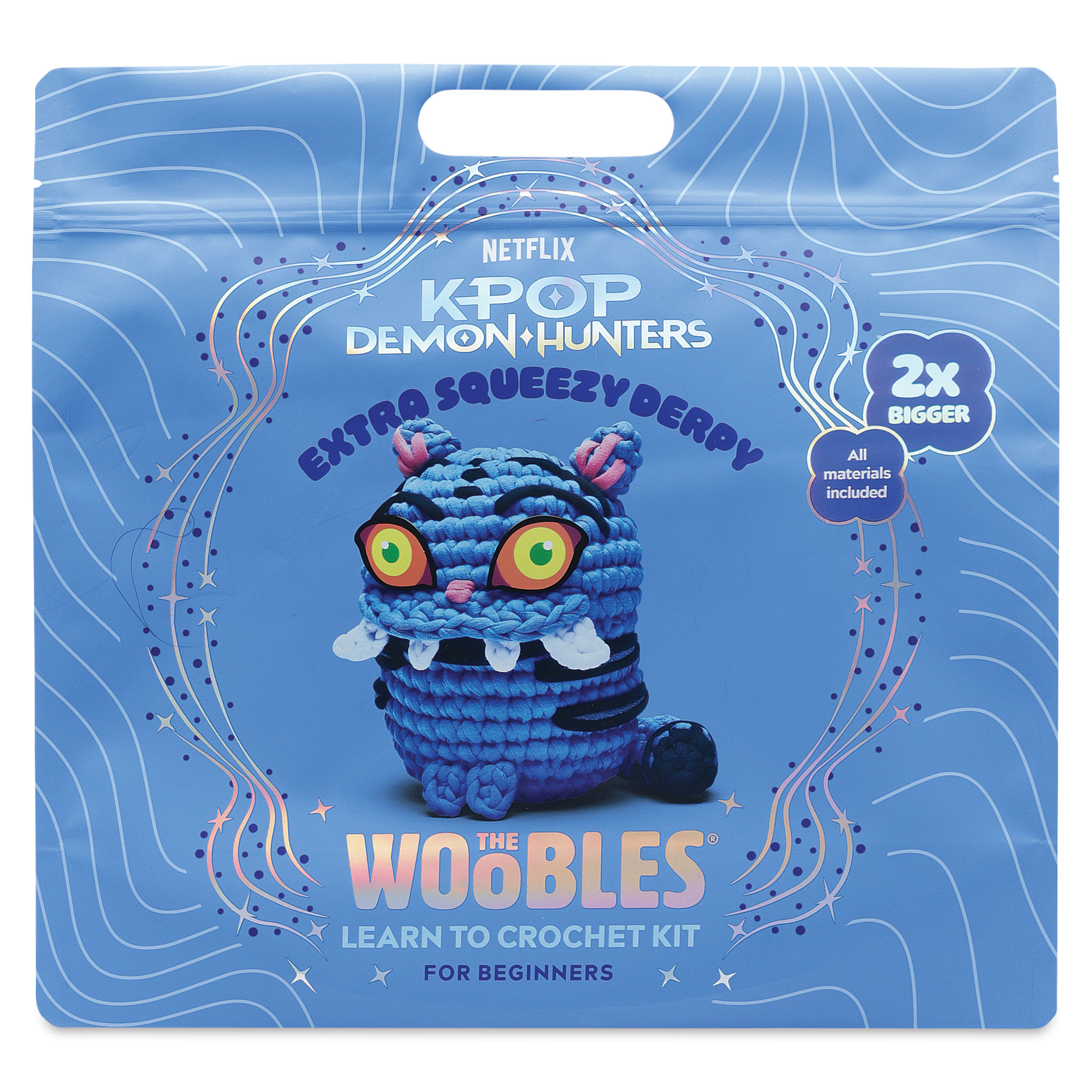 The Woobles Extra Squeezy Crochet Kit - Derpy the Tiger | BLICK