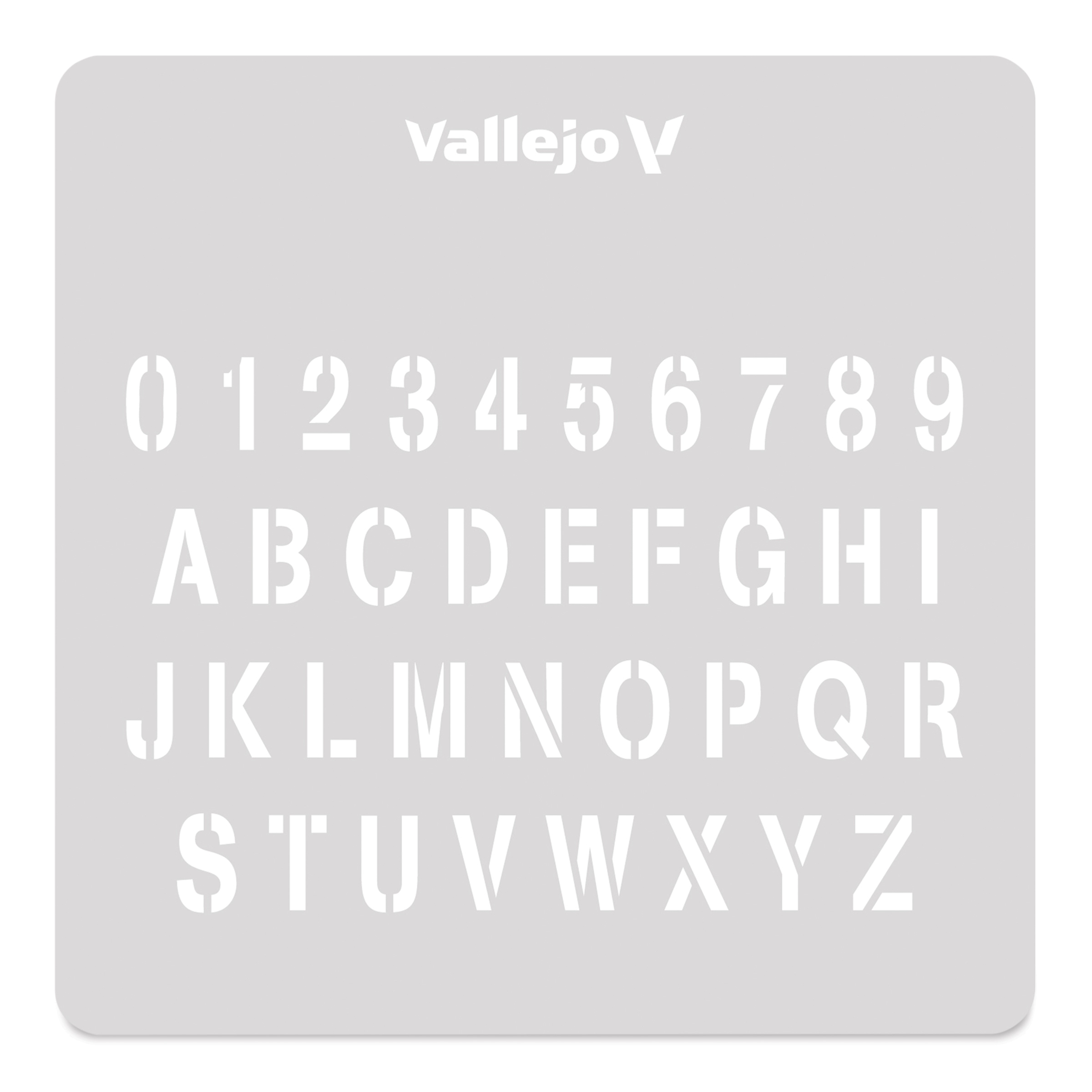 Vallejo Letters and Numbers Hobby Stencils