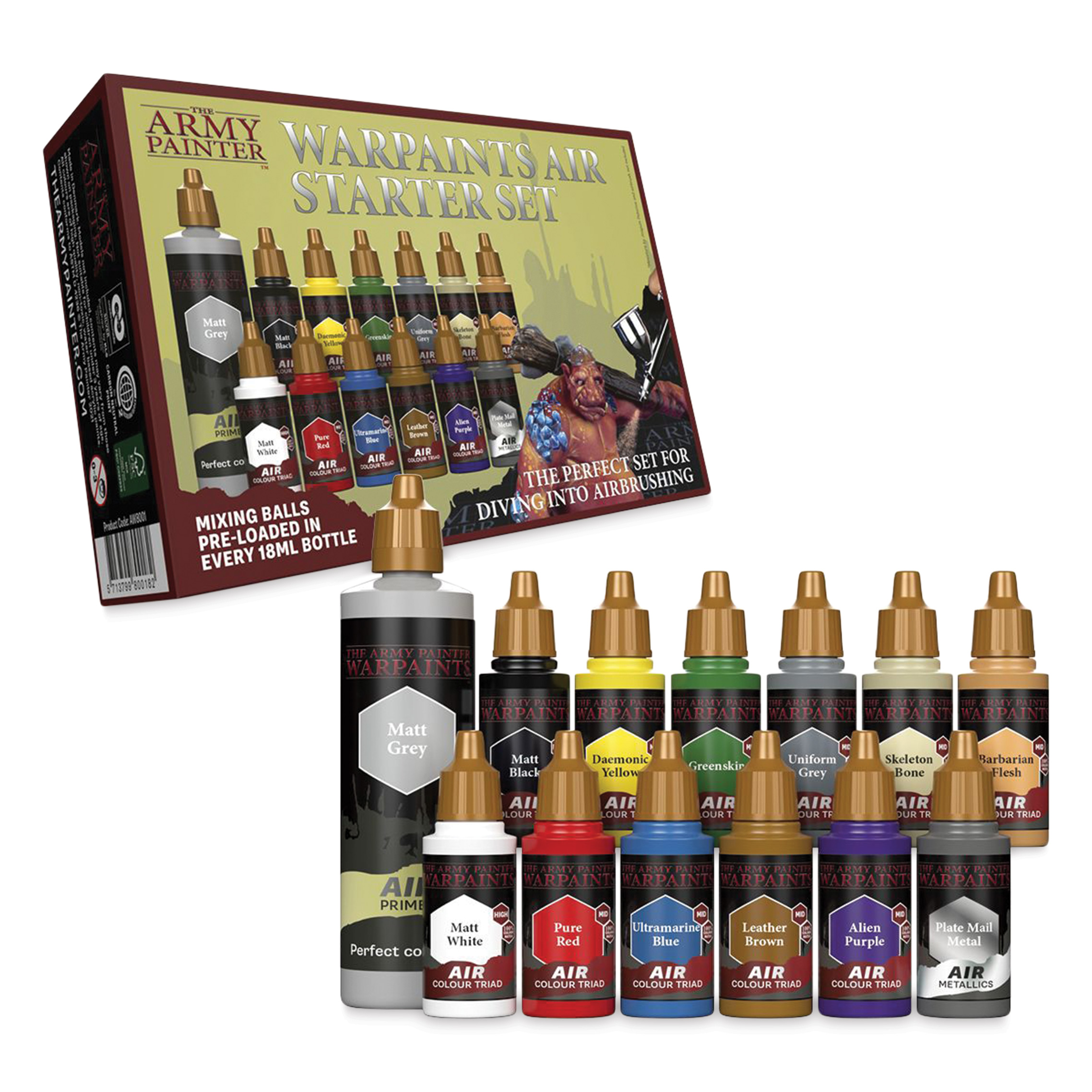 The Army Painter Warpaints Air Acrylic Airbrush Paints and Set