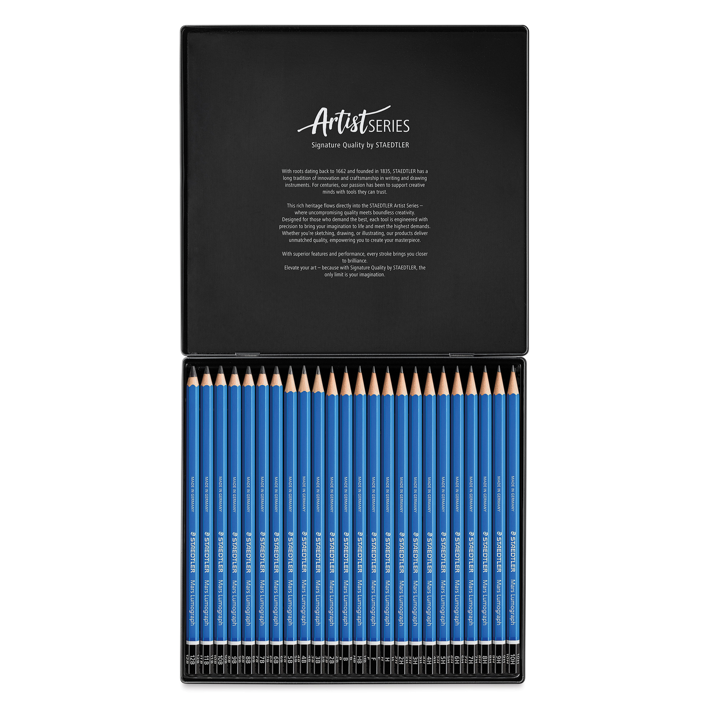 Staedtler Mars Lumograph Drawing and Sketching Pencils - Set of 24