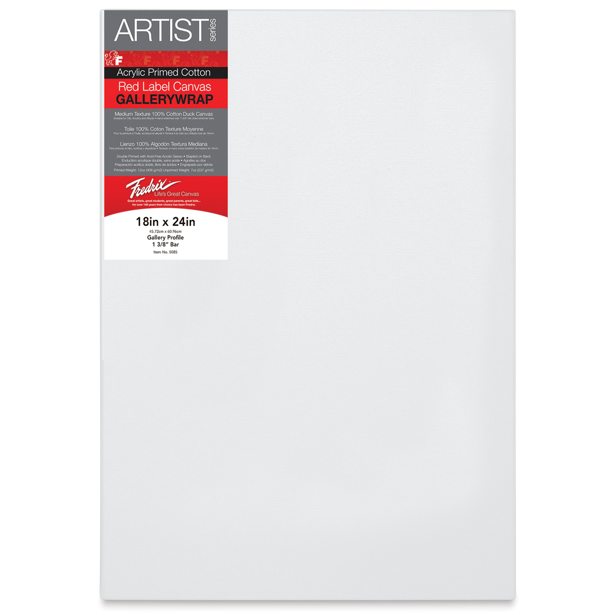 Fredrix Profile Cotton Canvas - 18" x 24", Gallerywrap