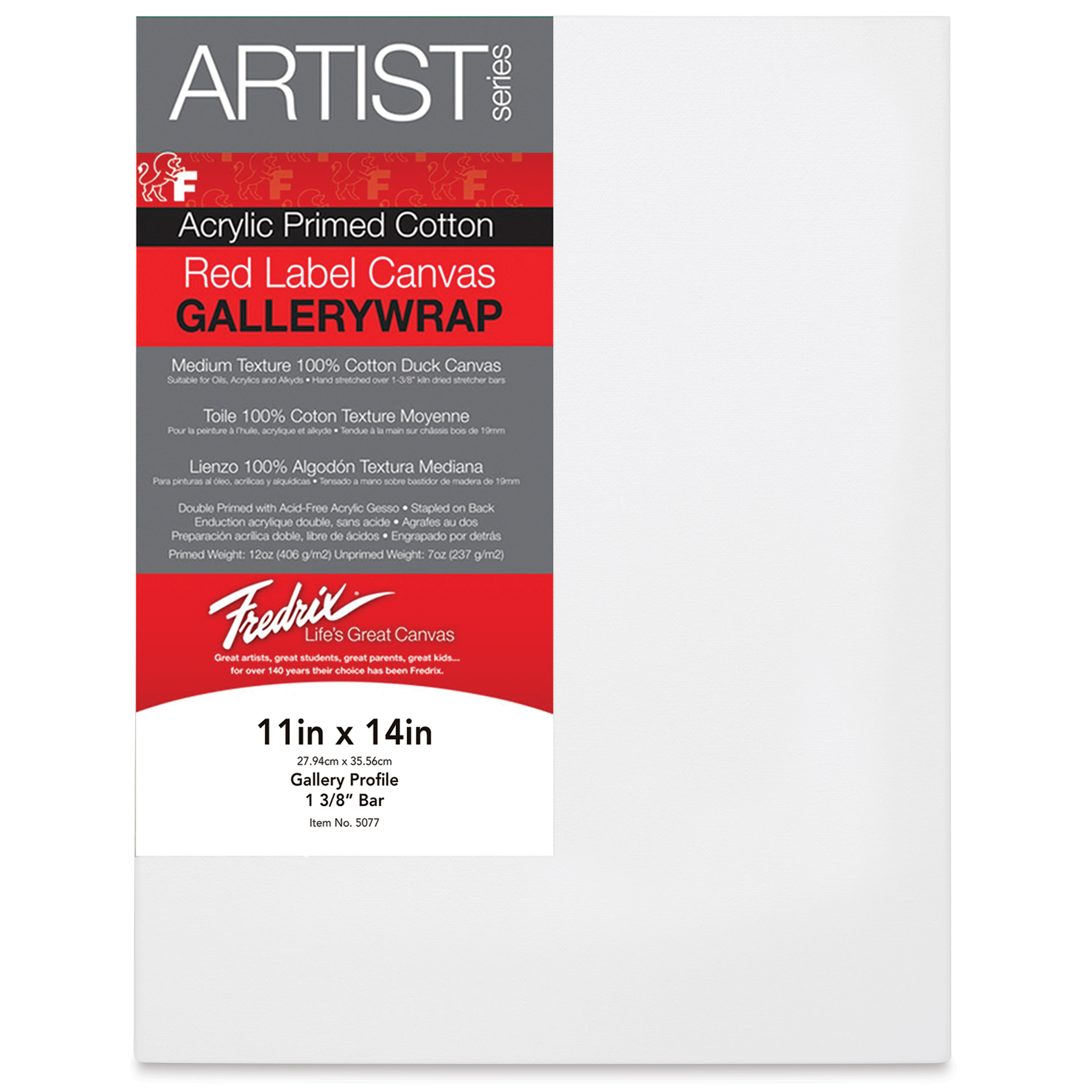 Fredrix Profile Cotton Canvas - 11" x 14", Gallerywrap