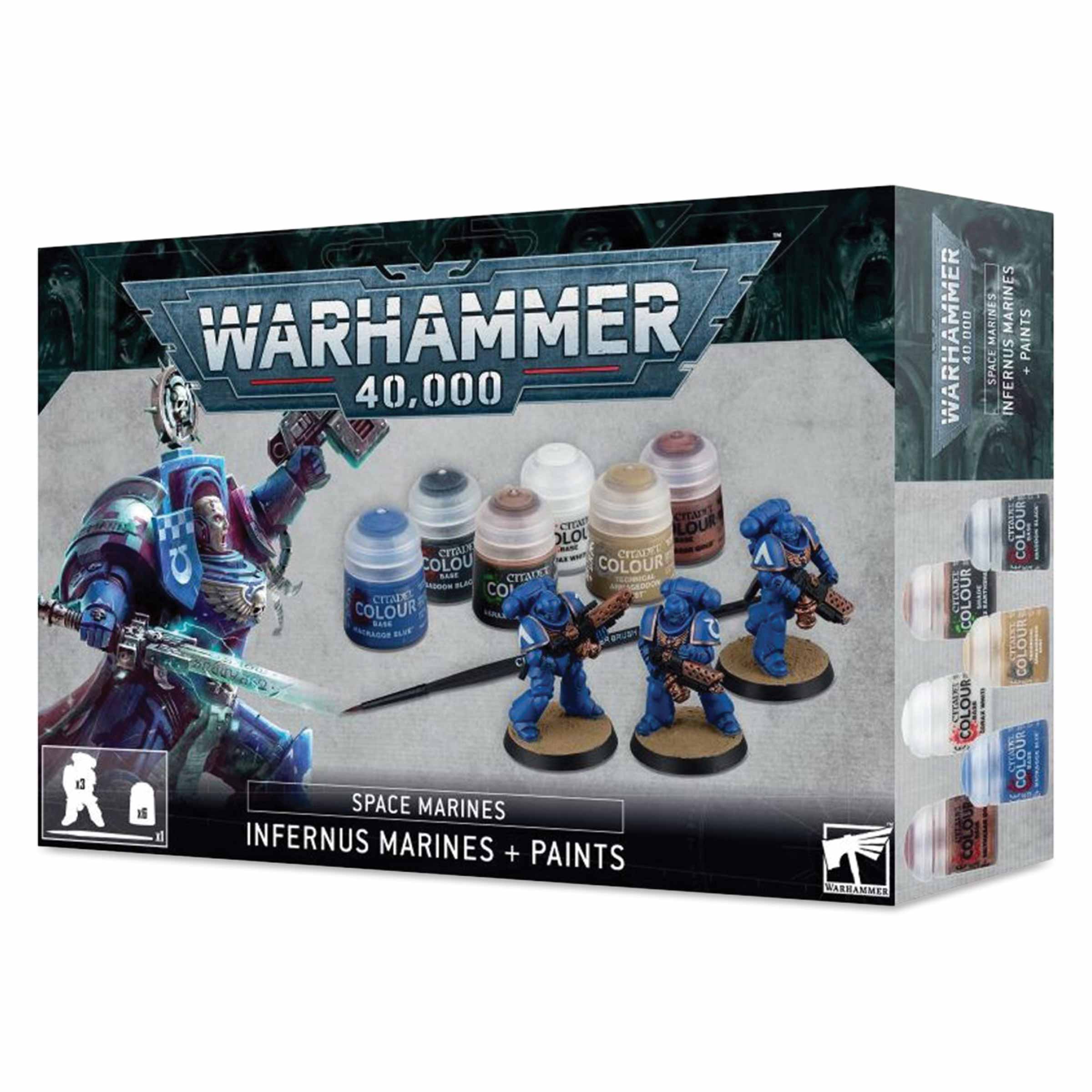 Warhammer Space Marines Infernus Marines and Paints Set 