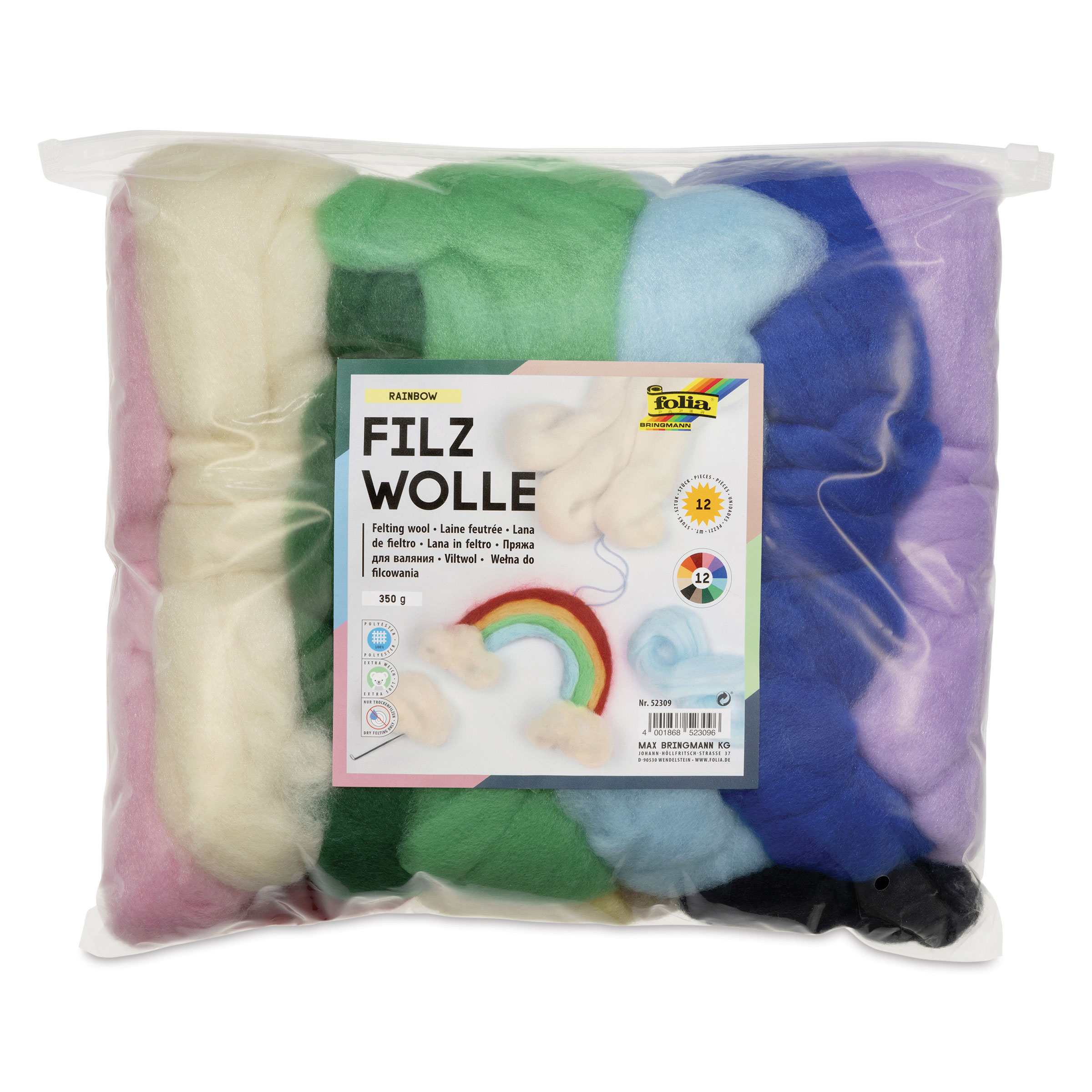 Folia Rainbow Felting Wool