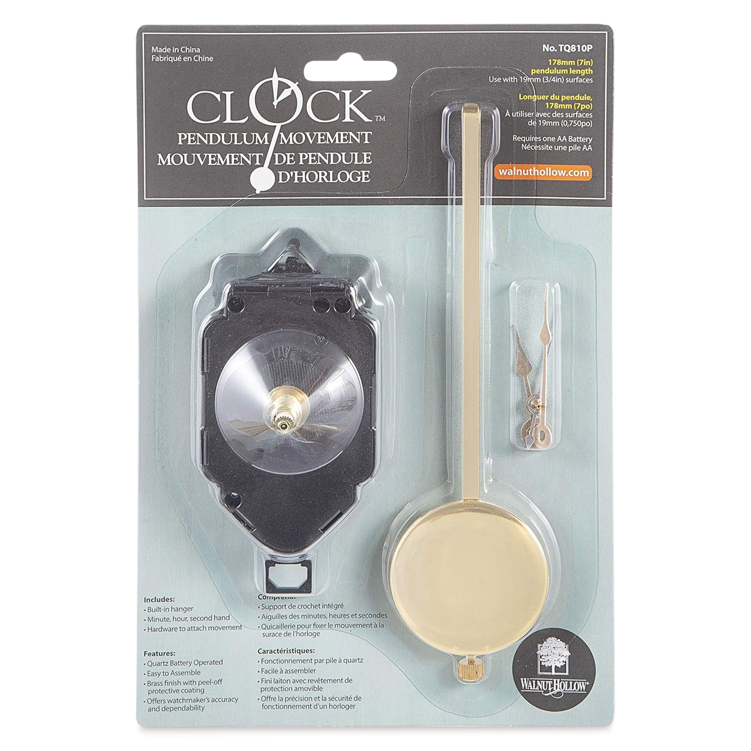 Walnut Hollow Clock Pendulum Movement Kit