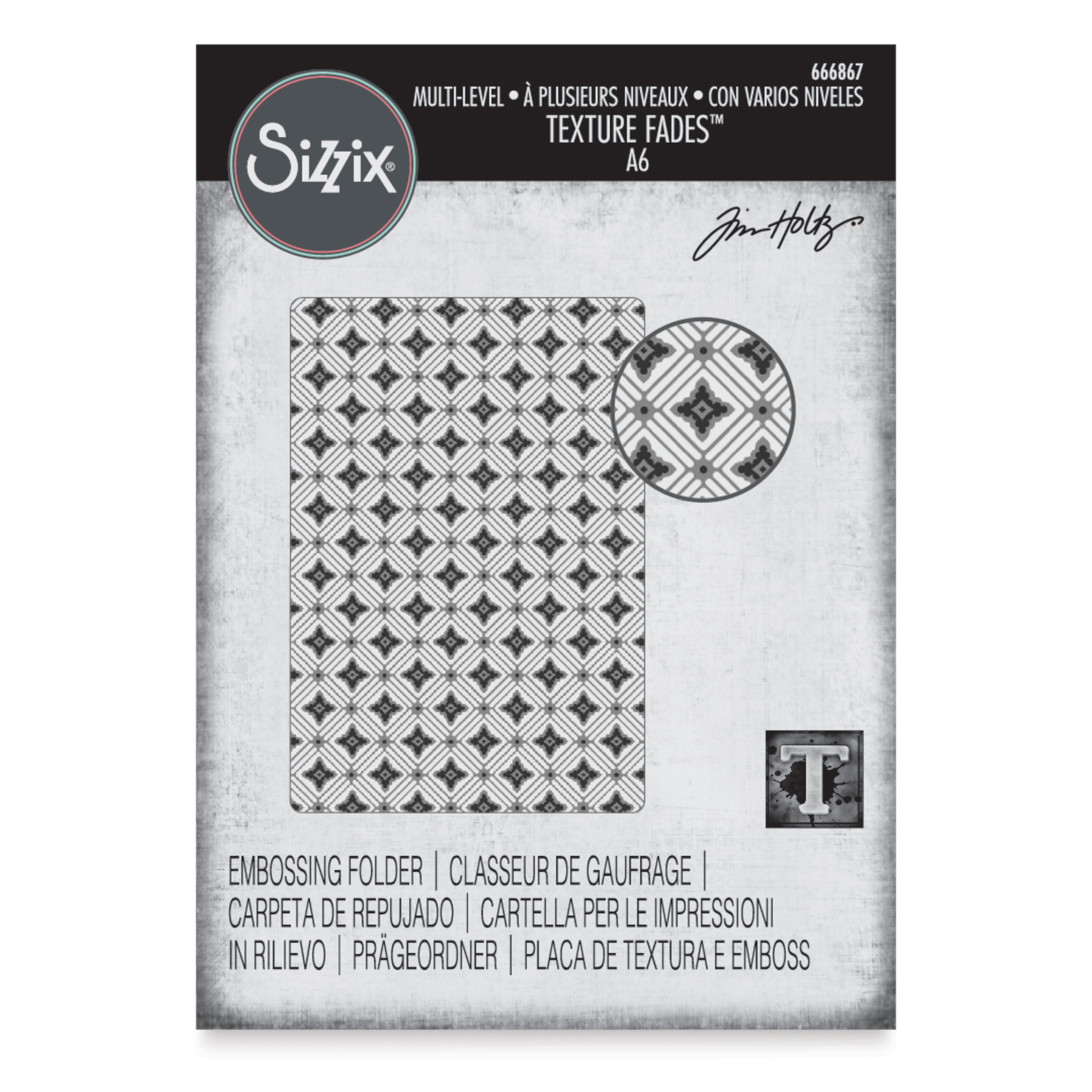 Sizzix Multi Level Textured Impressions Embossing Folder