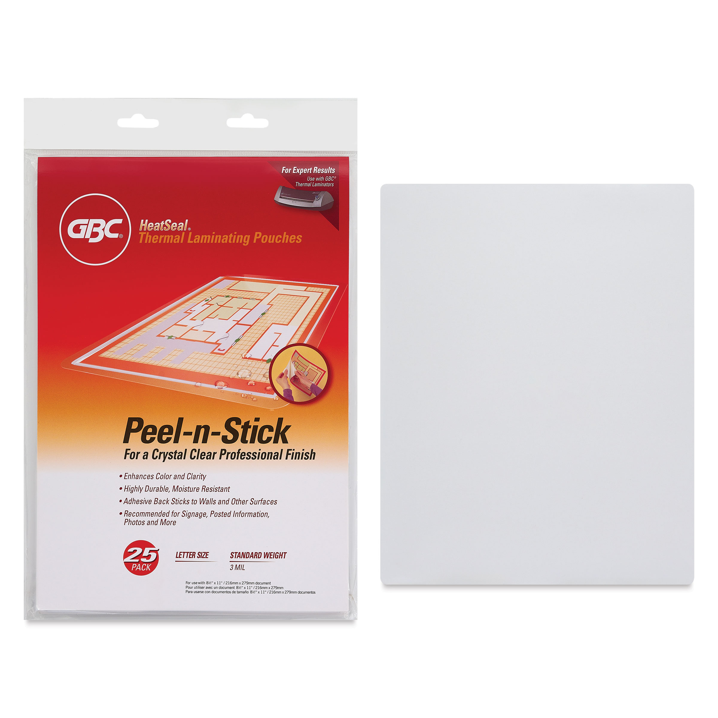 GBC Peel ‘N Stick Thermal Laminating Pouches