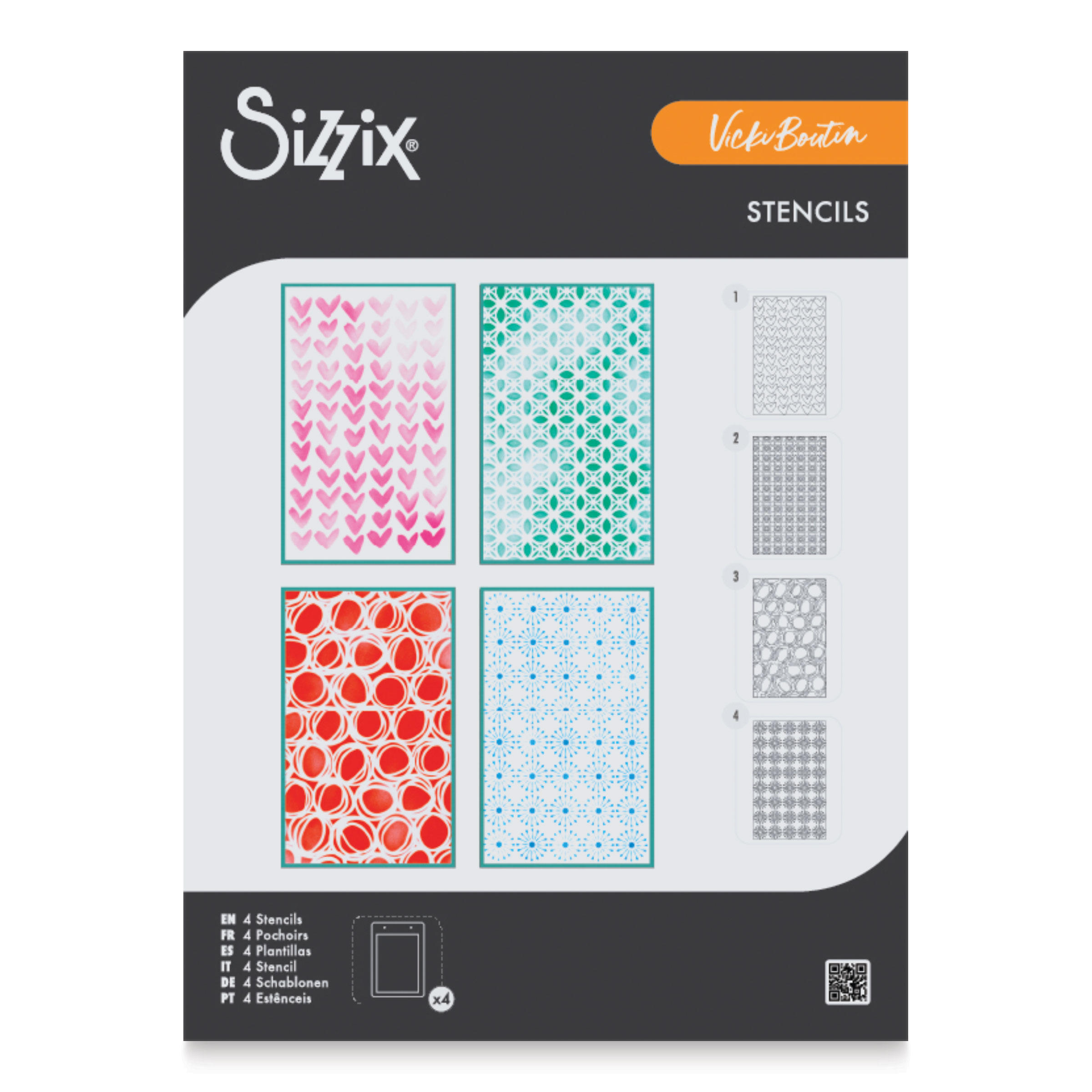 Sizzix Buildables Backgrounds Stencil Set