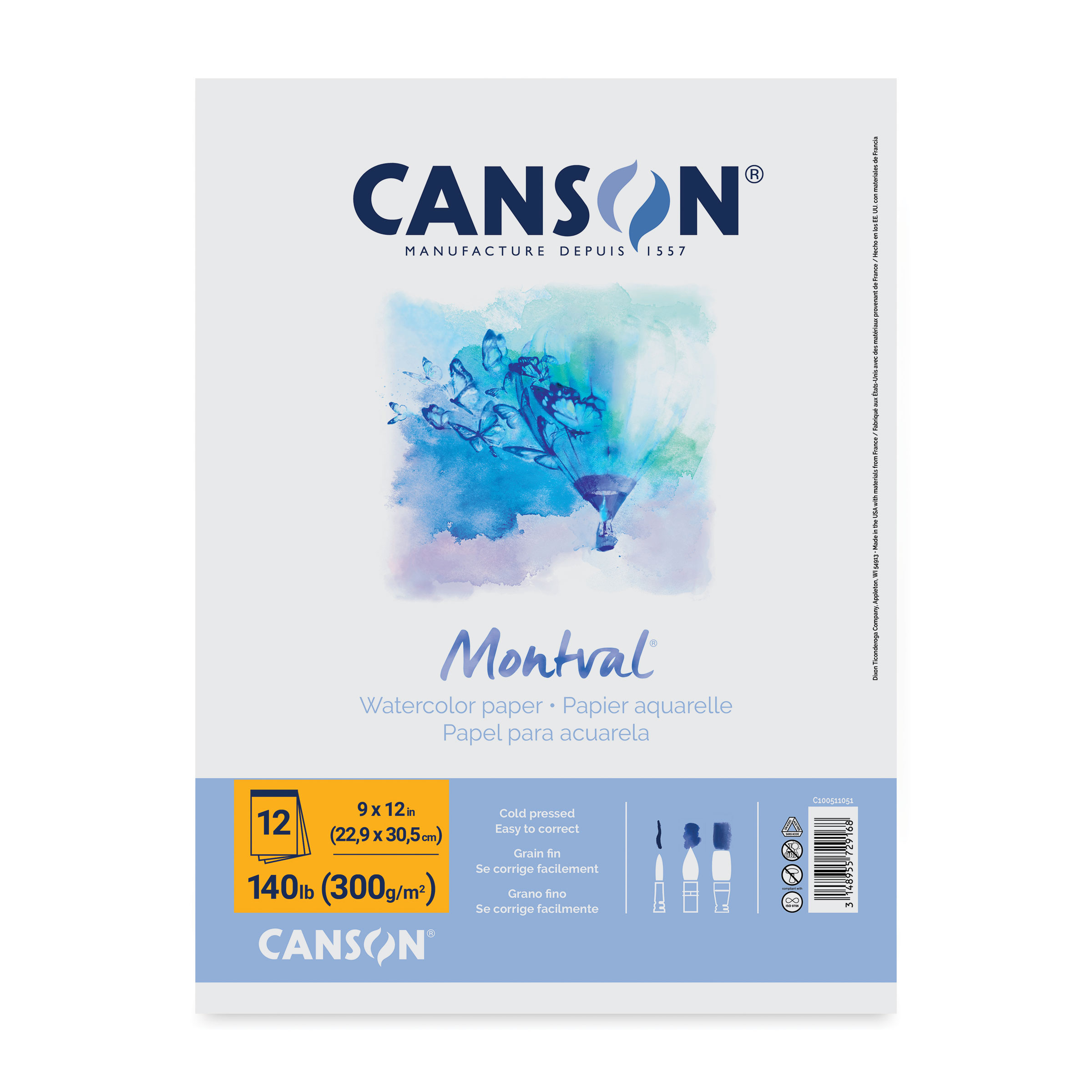 Canson Montval Tape Bound Watercolor Pads