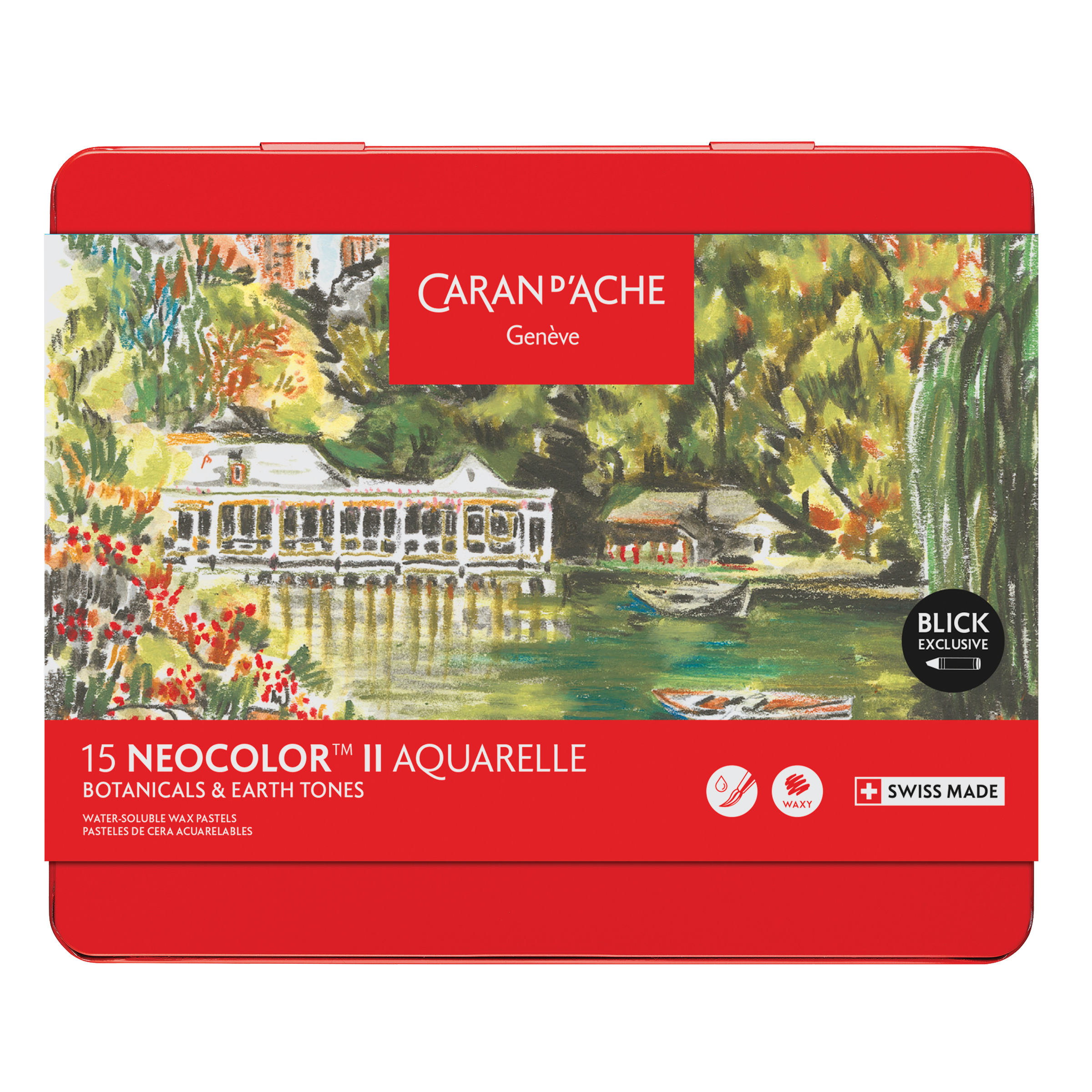 Caran d'Ache Neocolor II Aquarelle Artists' Pastels - Blick Exclusive! Set of 15, Botanical and Earth Tones