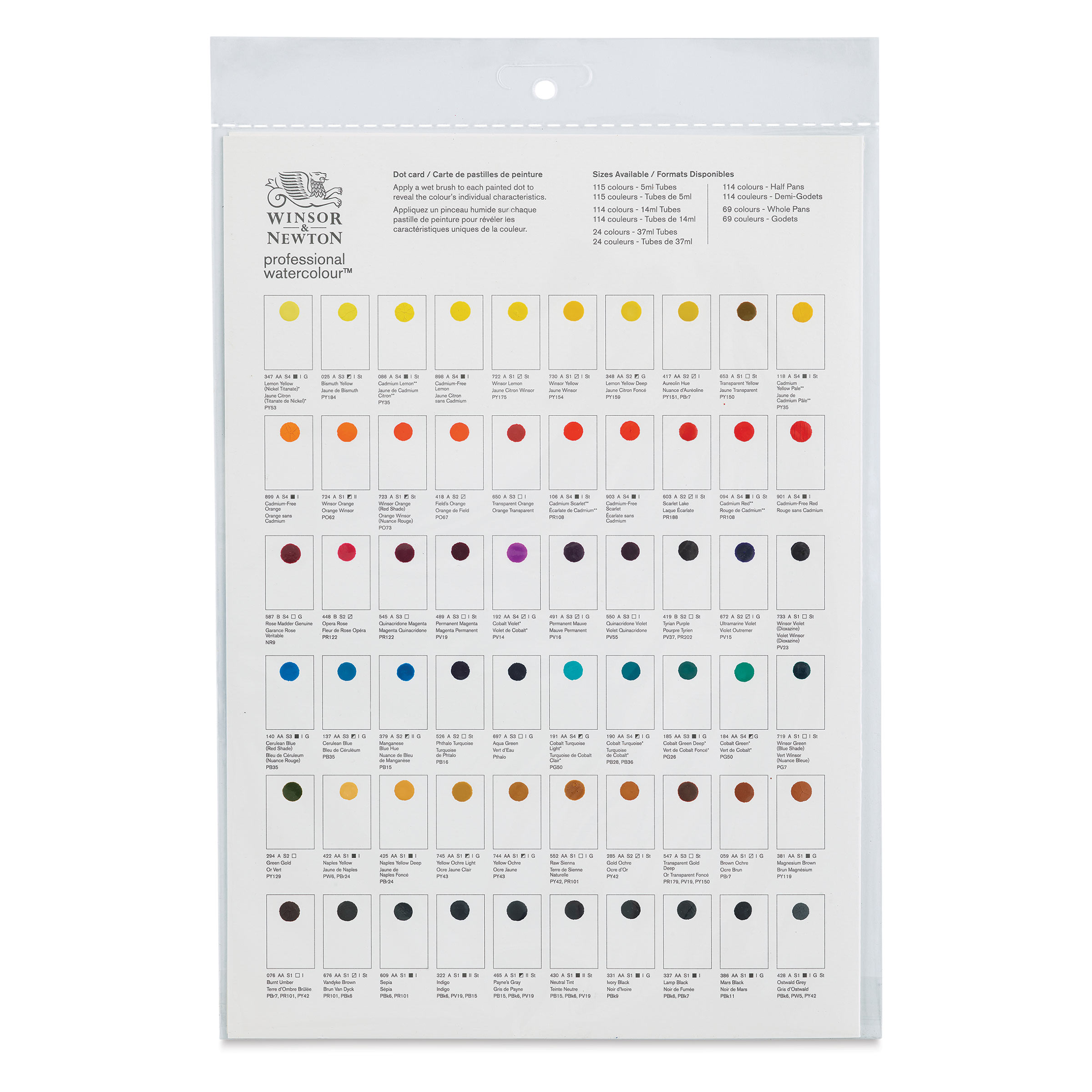 Winsor & Newton Professional Watercolor Dot Card